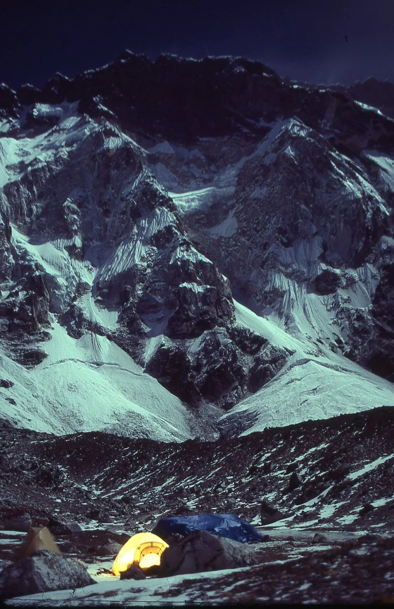 Nuptse base camp , 1986