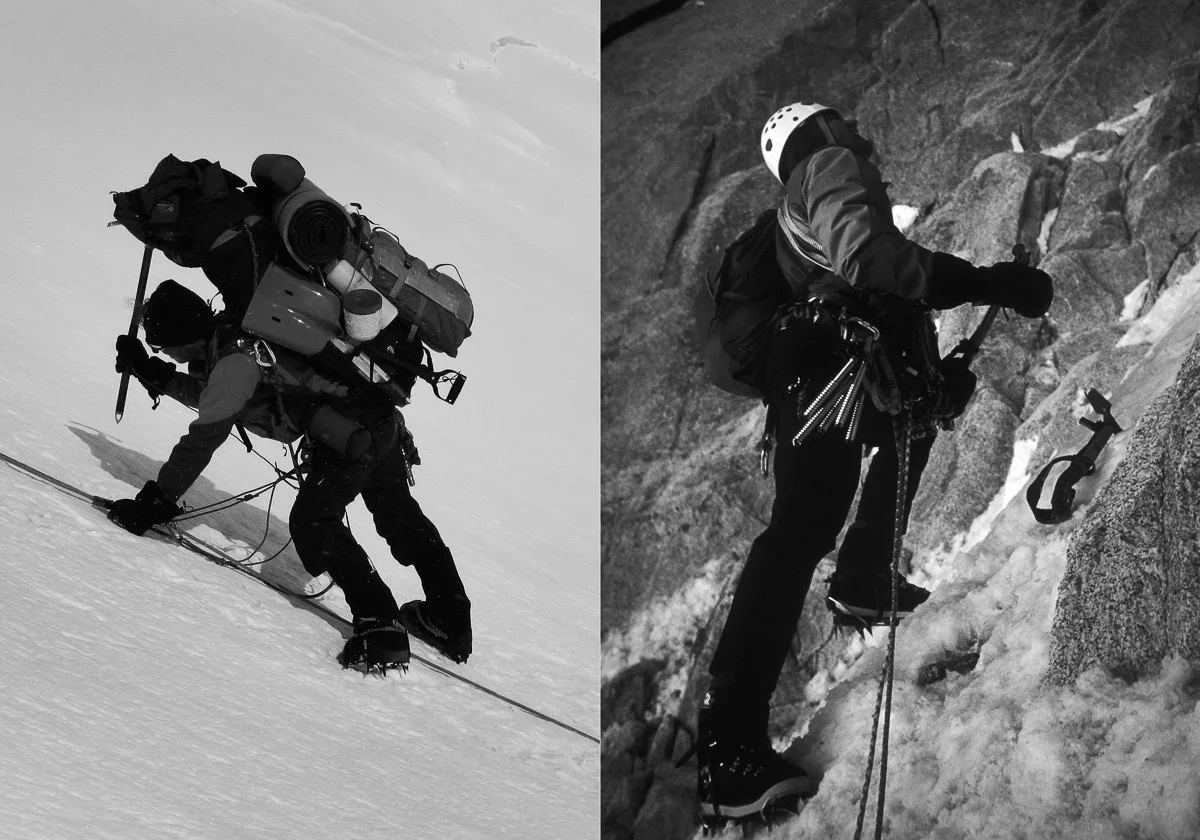 May 2008: I’ve seen a lot of things that made me scratch my head in the mountains but watching this overloaded fellow struggle up the headwall on the West Buttress of Denali made me scratch harder than usual. Contrasted to the little pack the leader