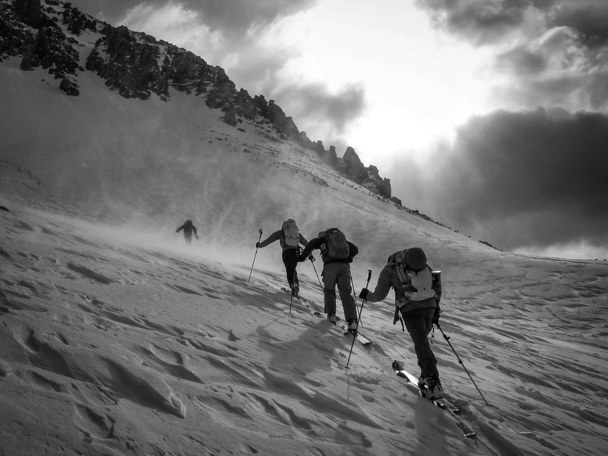 Spring 2013: Vince Anderson knew I was game for some ski touring and asked if I wanted to be a “client” during a guide’s exam ... approaching Mount Sneffels.