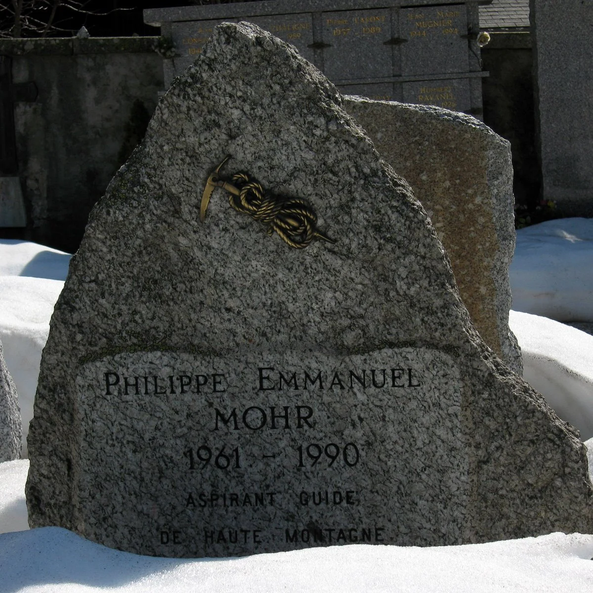 Philippe Mohr's gravestone