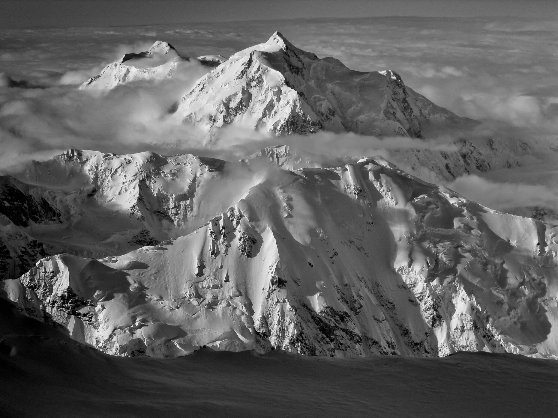 Mount Hunter from 17,000' on Denali