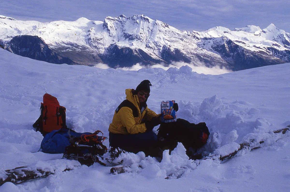September 1984: At Kleine Scheidegg after the foehn destroyed our camp. We found the tents about 400 yards from where they had been pitched and tied down to heavy logs. A dozen eggs were no longer in their shells but coated everything in my tent. At