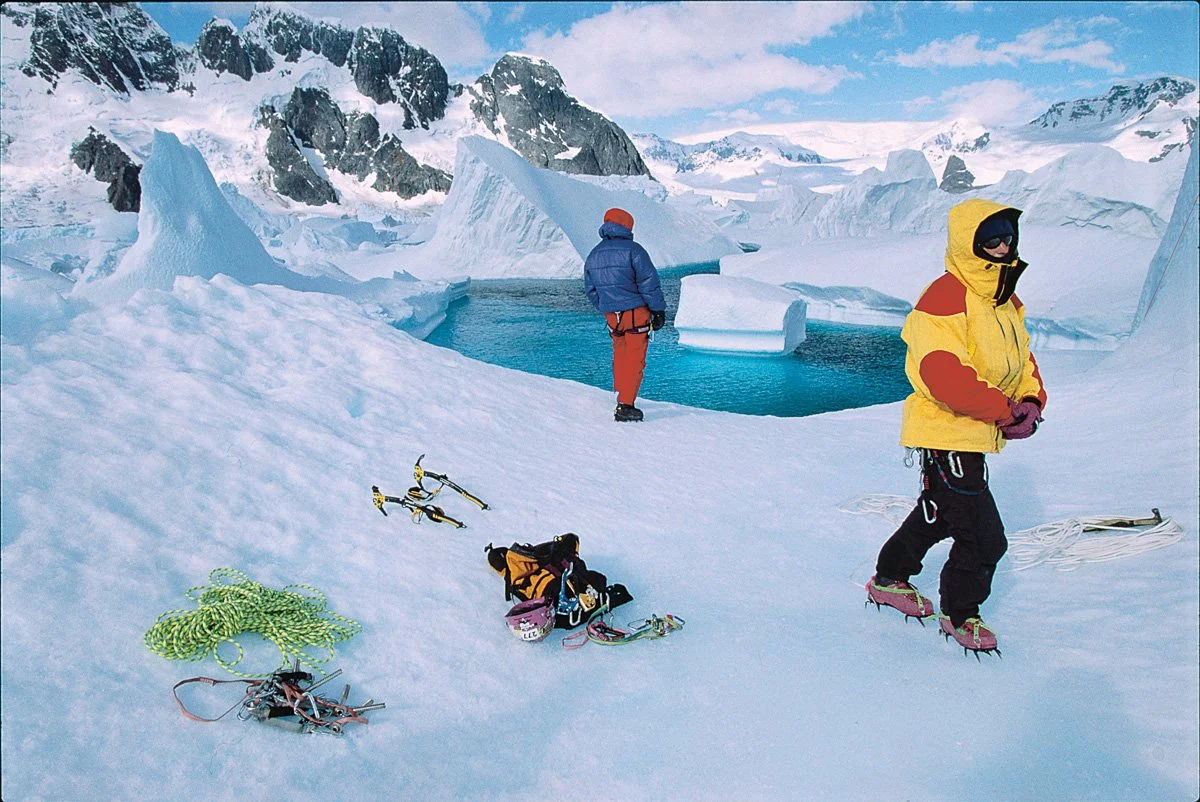 February 1997: Mark and Lucas waiting for “Action” in the Iceberg Cemetery.