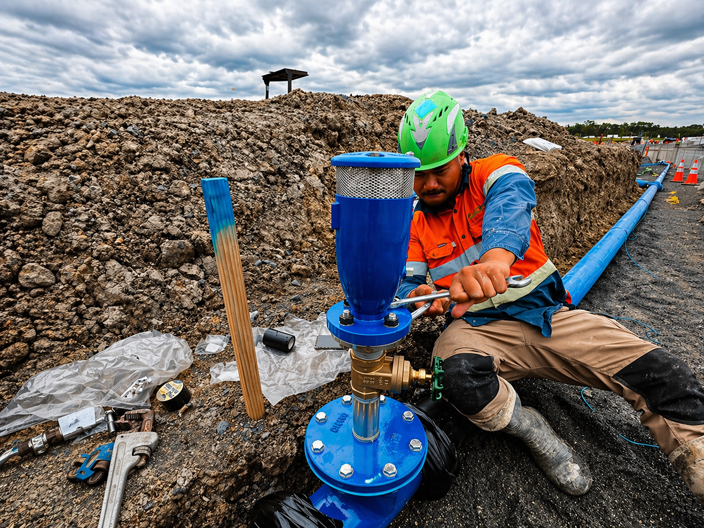 Installed 50mm Flanged Air Valve Fox 3F RFP