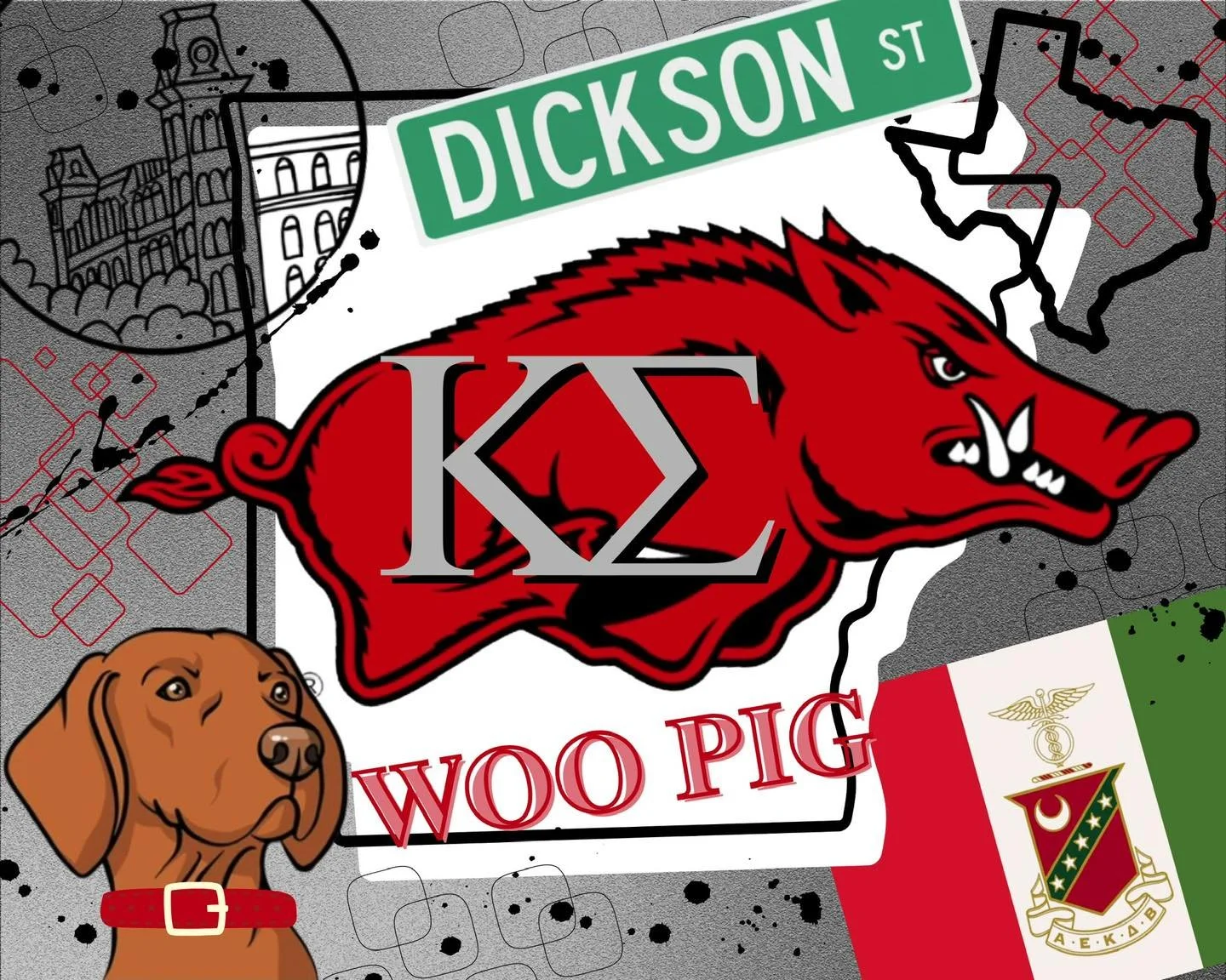 🔥 Mocked up some serious heat this week for the University of Arkansas Kappa Sigma men — and their response? “FIRE!”
This design packs it all:
🐕 a loyal Vizsla
🏛️ Old Main standing proud
🚩 Kappa Sigma flag & Greek letters
?