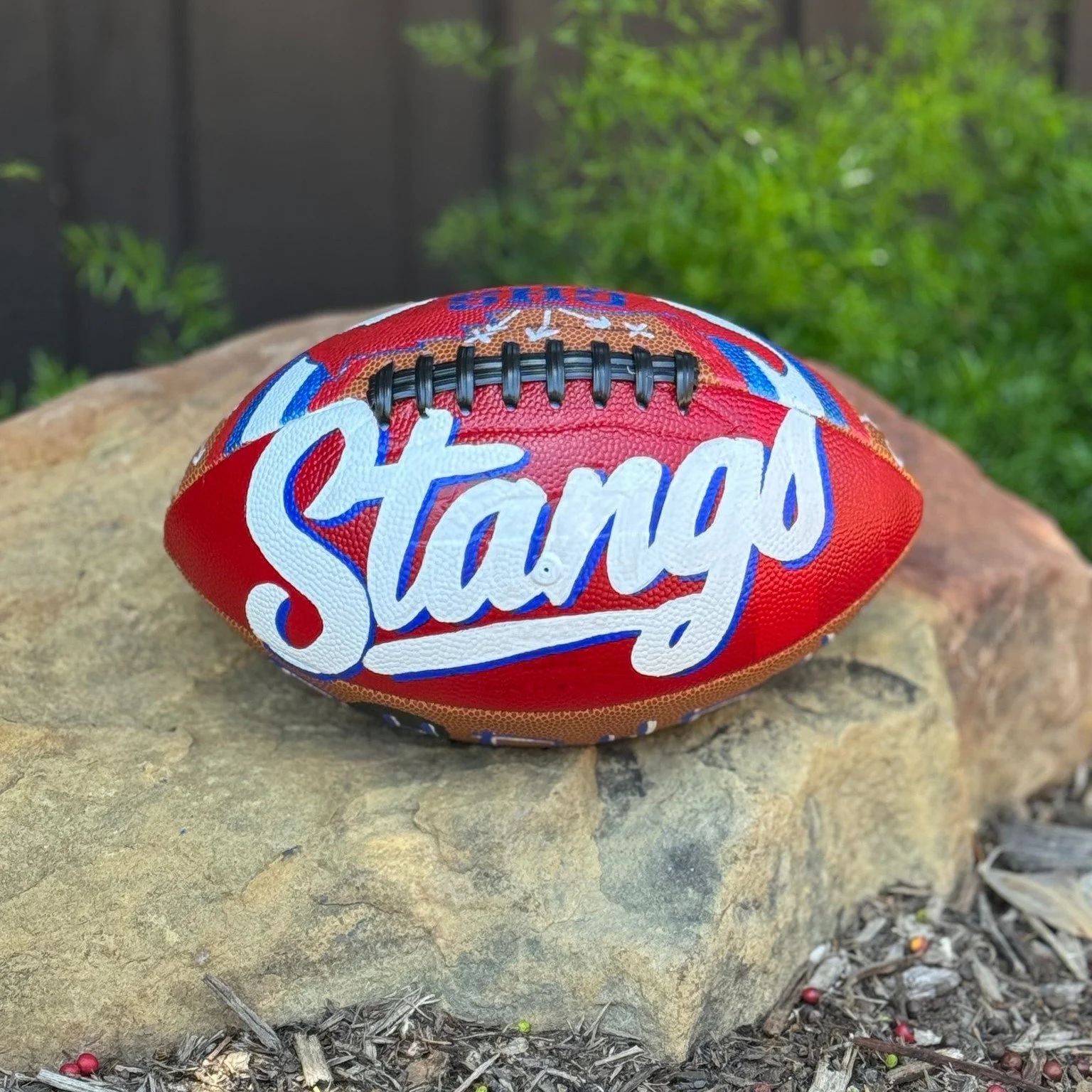 🏈✨ Bid high to support the band that brings the spirit to every game!
The Grapevine High School Mustang Marching Band is holding an online auction, and you can snag a personalized Stangs football — the perfect keepsake for any Mustang fan.
A