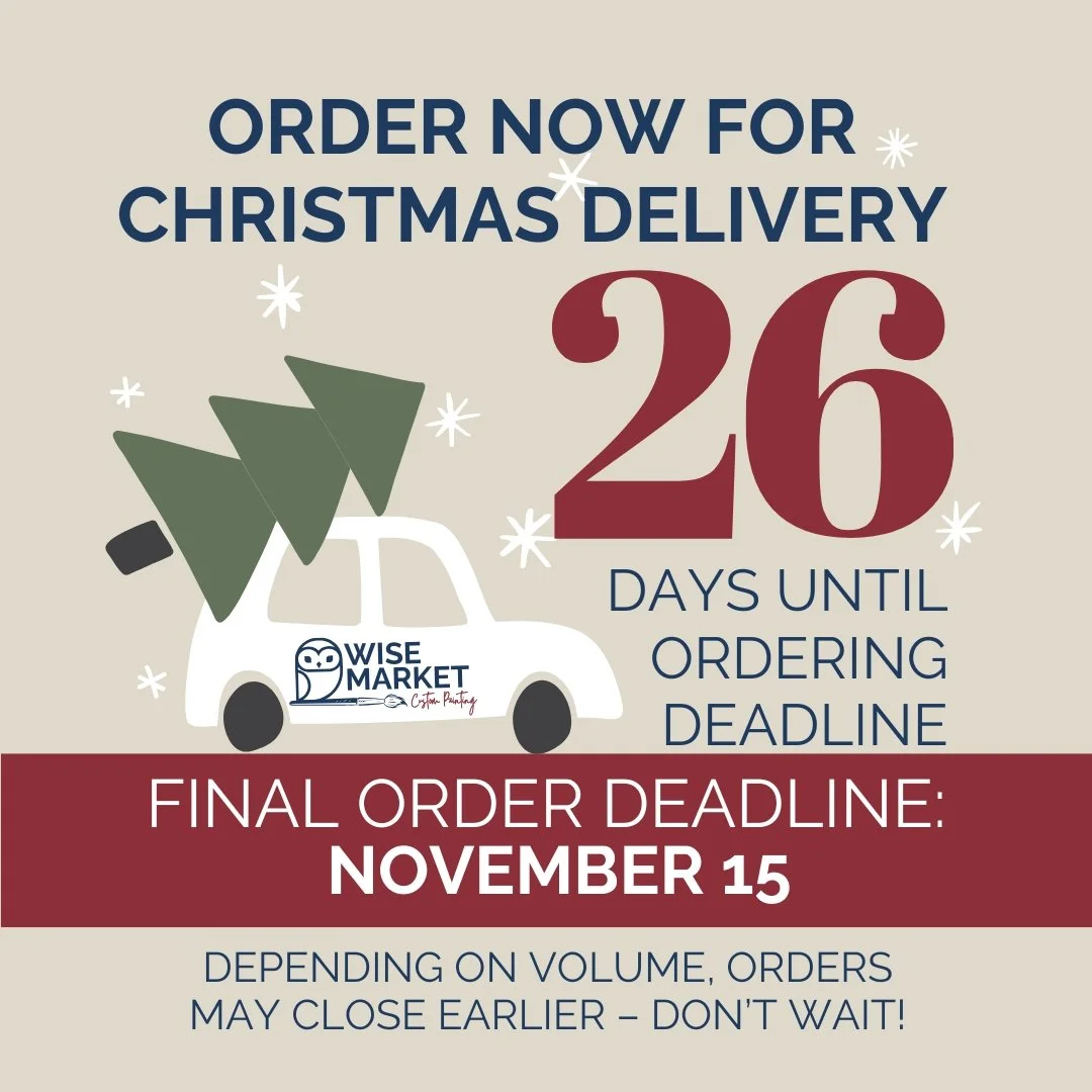 π¨ 26 days until Christmas orders close!
Hand-painted gifts = no two are ever alike. These custom pieces are keepsakes that last long after the season ends.
π¨ Order early — spots are filling fast!
π www.wisemarketllc.com