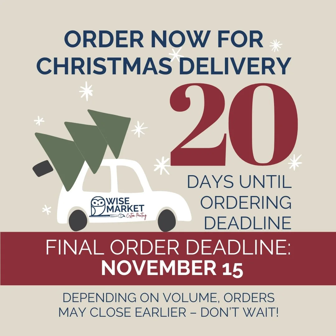 ๐จ 20 days until Christmas orders close!
Hand-painted gifts = no two are ever alike. These custom pieces are keepsakes that last long after the season ends.
๐จ Order early — spots are filling fast!
๐ www.wisemarketllc.com