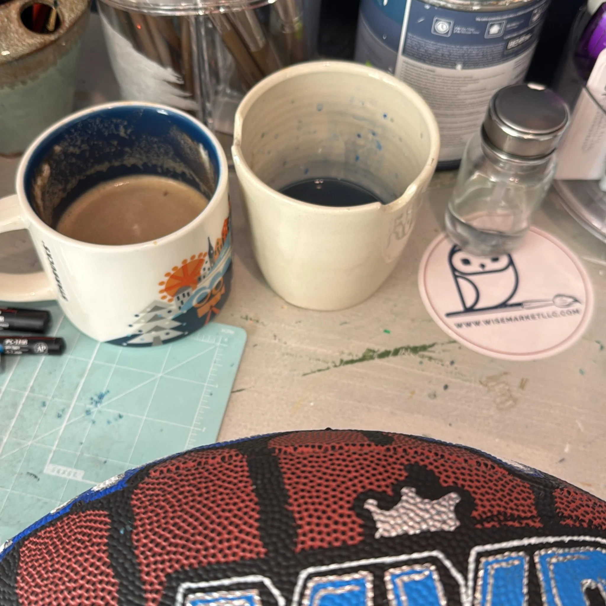 If you ever wonder how my day is going, I just dipped my paintbrush into my coffee instead of the rinse cup. We&rsquo;re thriving. Painting at home to wait out the rain. I think I&rsquo;ll go take some of Bee&rsquo;s sass instead. ☕🎨🐴 

Also, I see