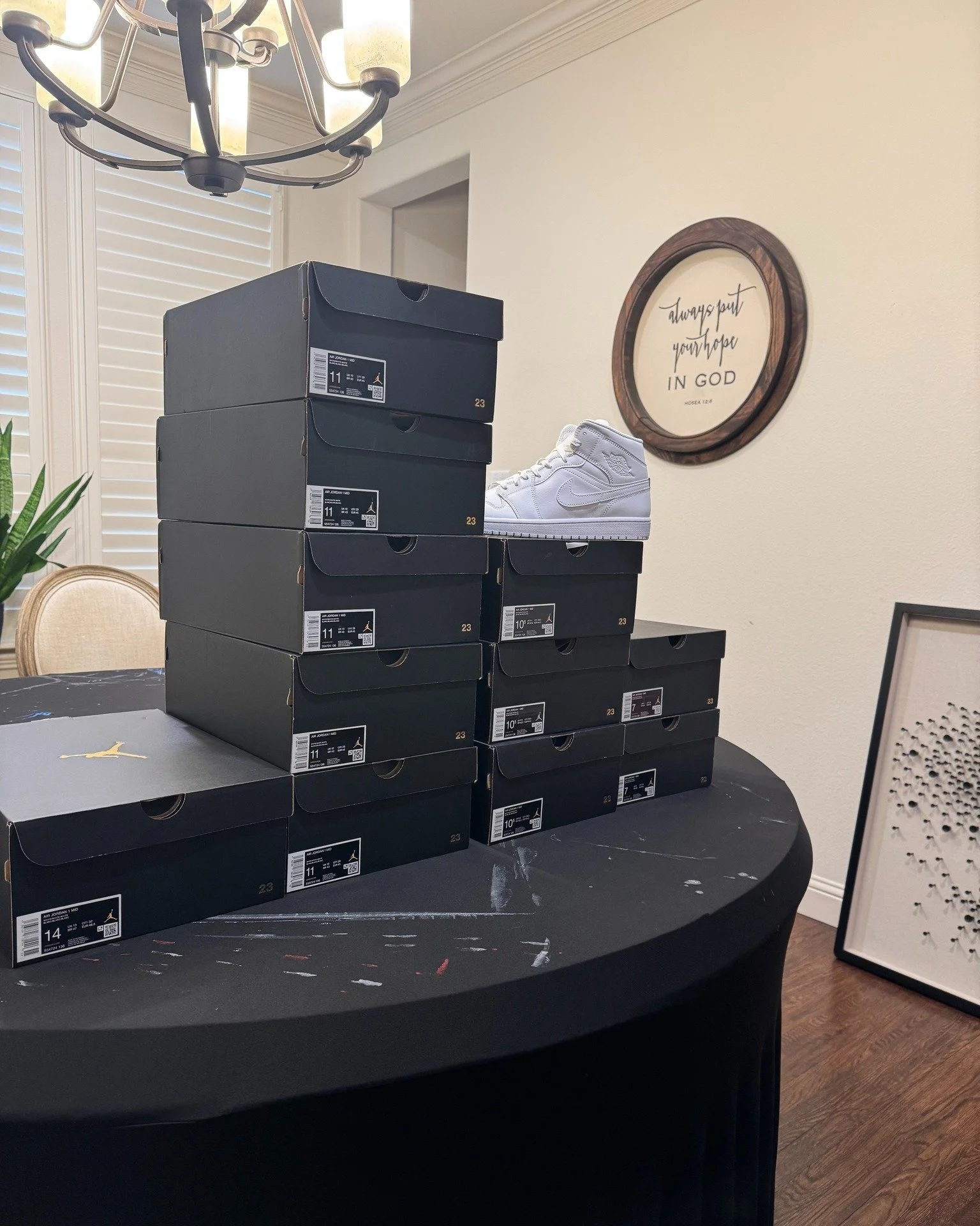 Sometimes I can&rsquo;t share the finished piece.
But I can show you where it starts.

Blank Air Jordan high tops, waiting for a story.
Whether it&rsquo;s for a team of athletes or a team of leaders, custom work means trusting the process, even when 