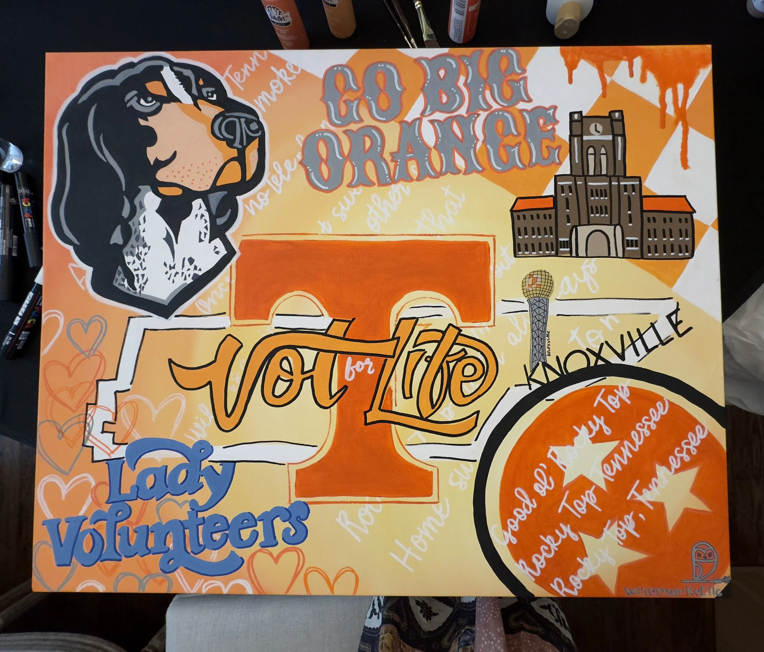 Personalized University of Tennessee Canvas