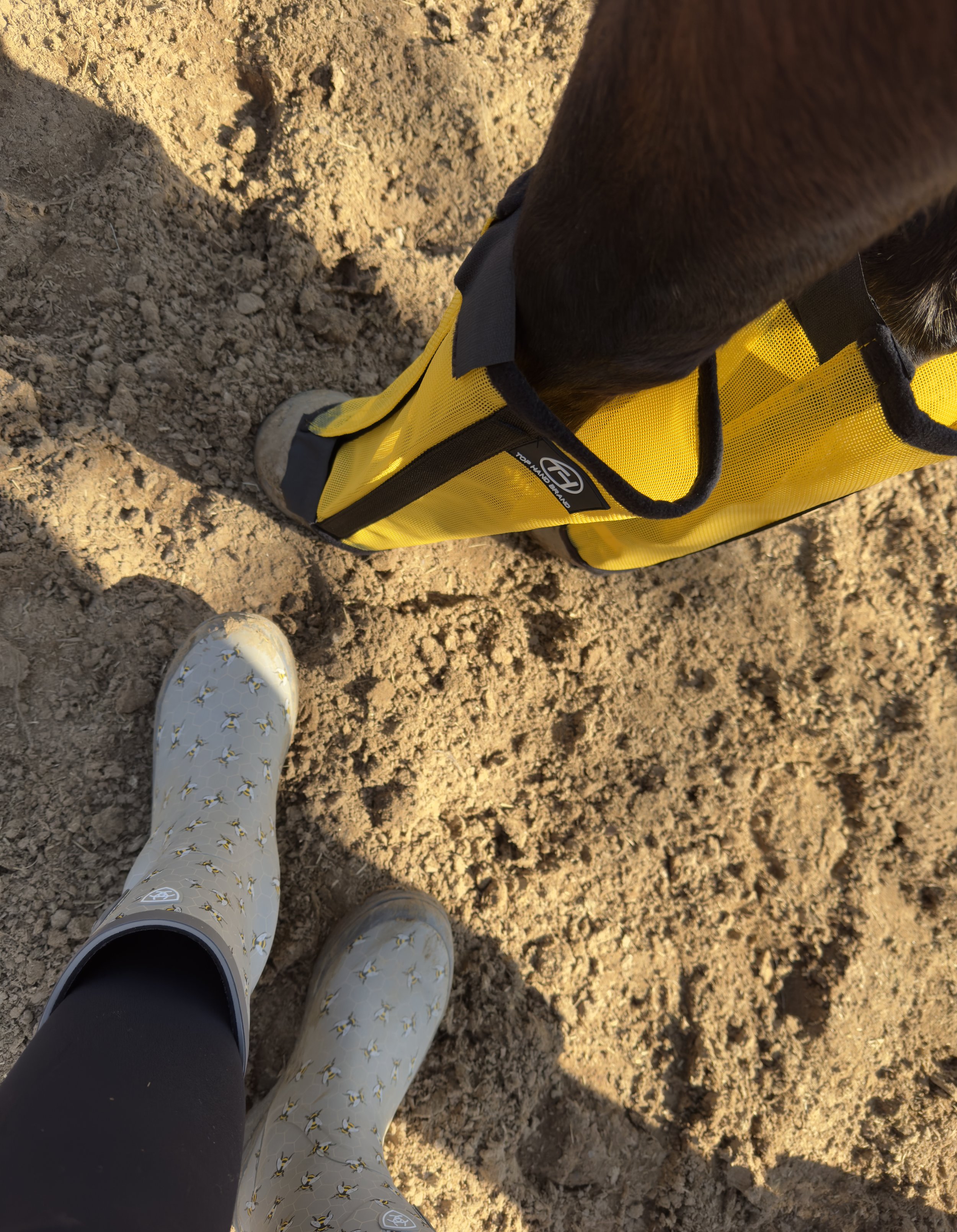 Bee and me with our fly boots