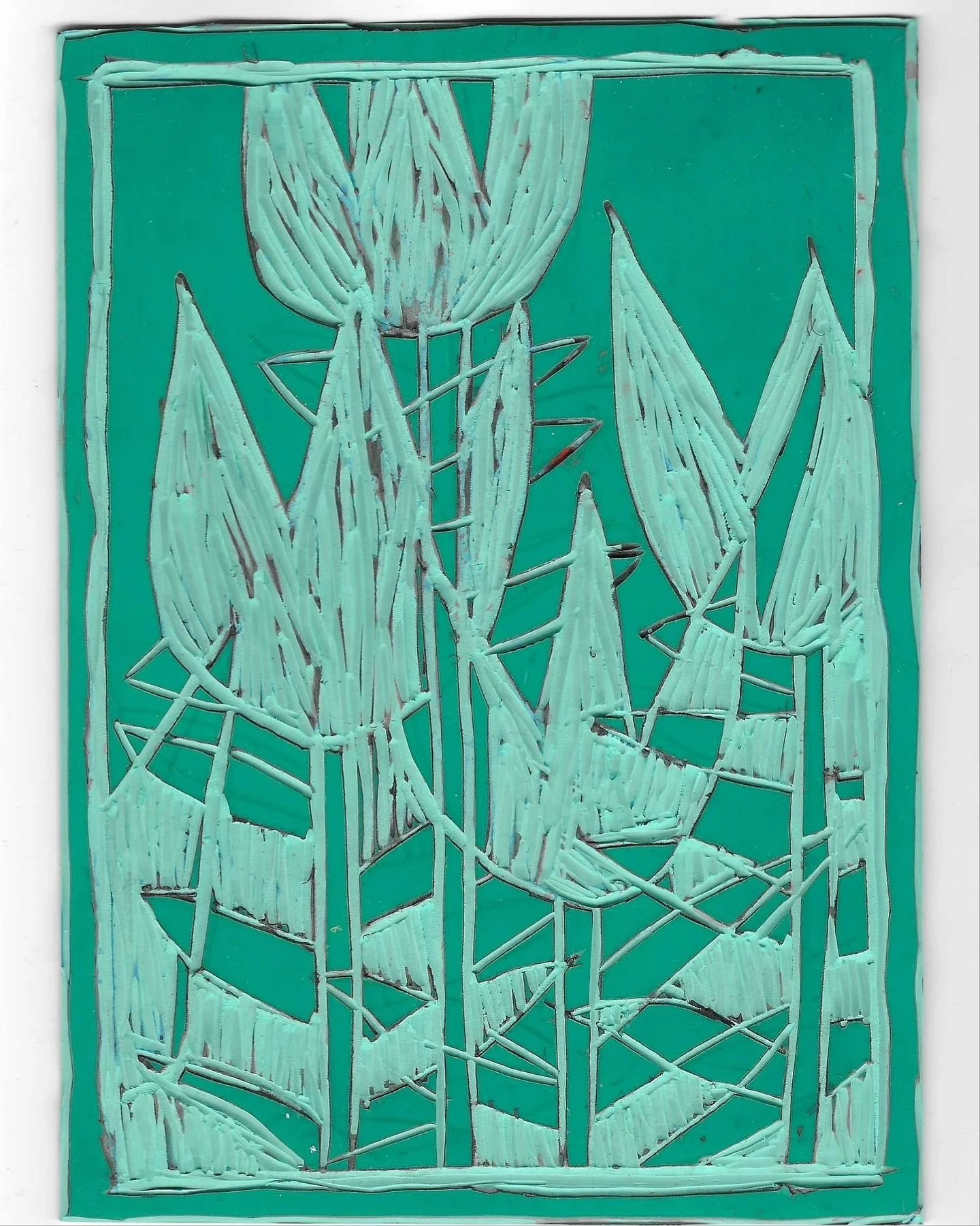 flower linocut
on paper &amp; on felt