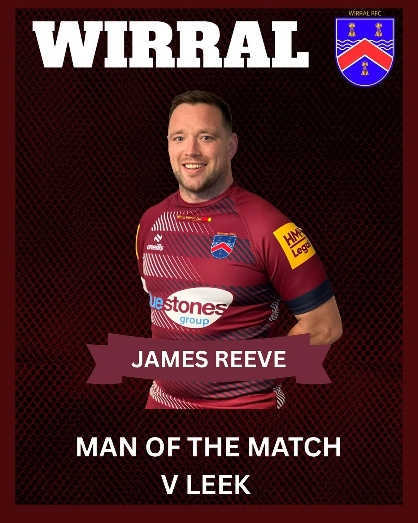 Man of the match V Leek goes to @jamesreeve92 👏🏼