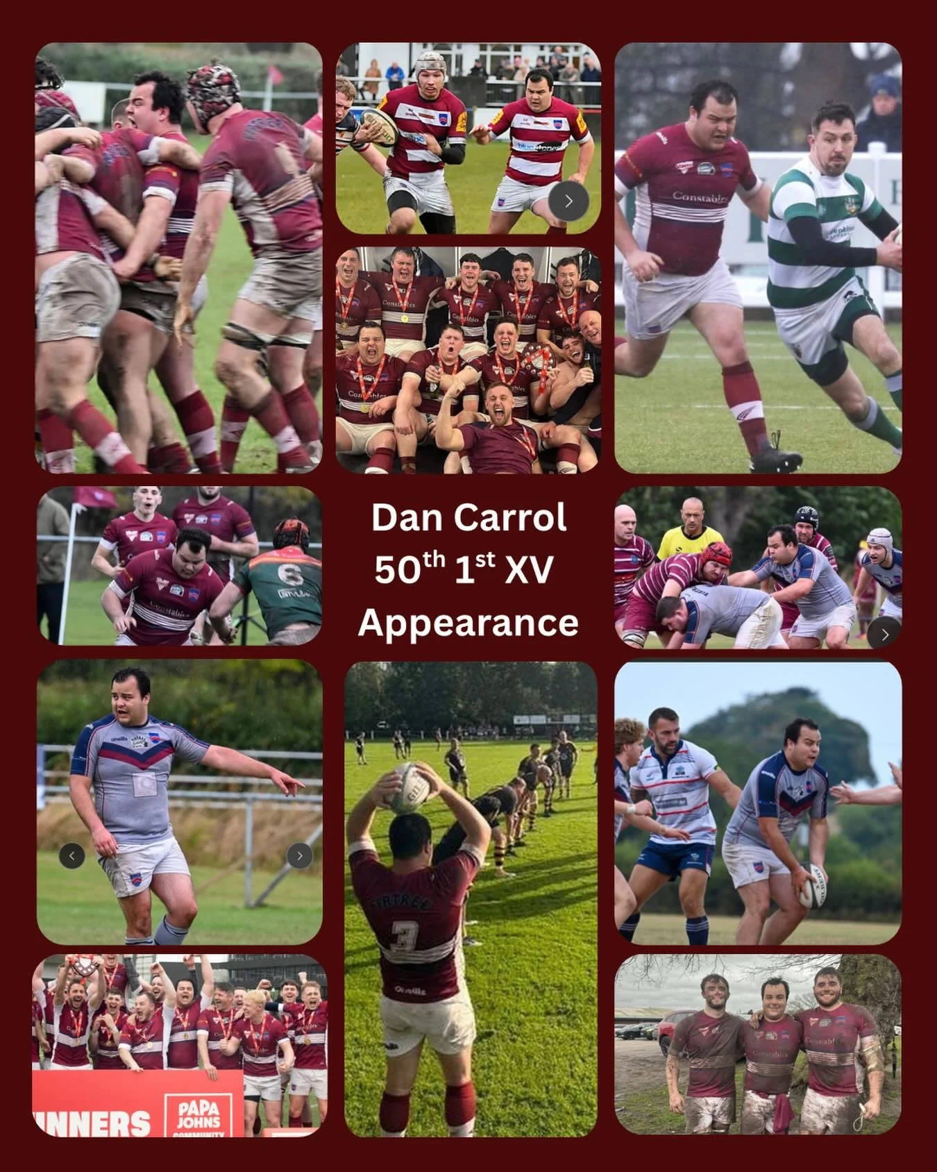 Today&rsquo;s game against V Blackburn marks @dancarrol5 50th 1st XV appearance! Congratulations Dan! 👏🏼