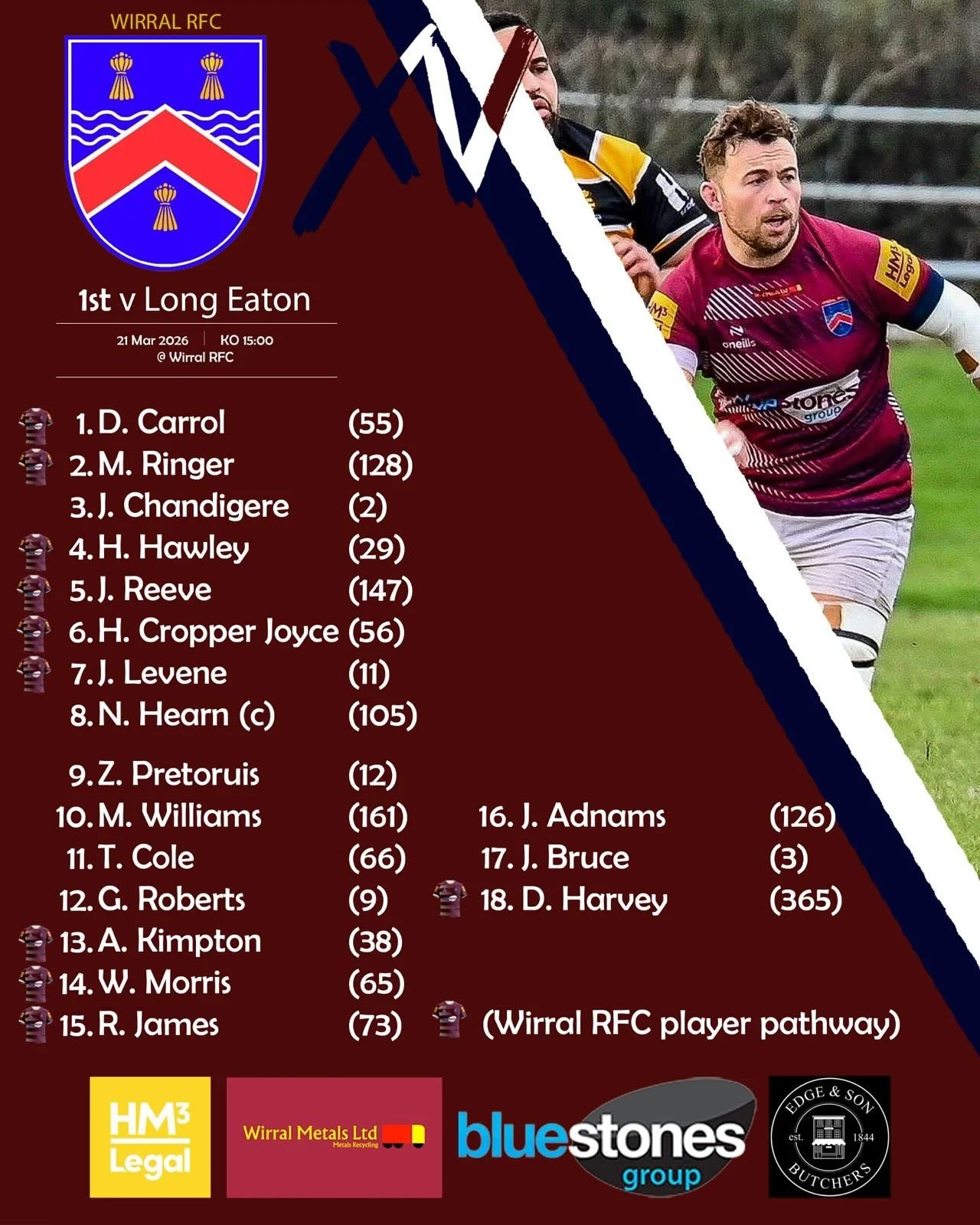 TEAM NEWS!! 

This Saturday sees our 1st and 2nd XV at home. With the return of some familiar faces to the squad we can&rsquo;t wait to see how this weekend plays out. 

Make sure you get down to cheer on your #maroonandwhite as they get to the busin