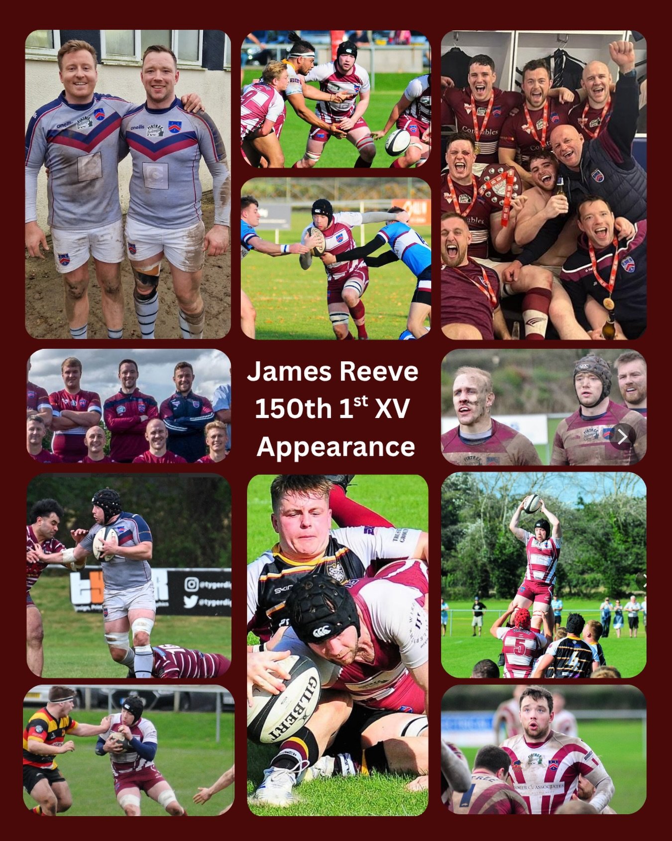 Today&rsquo;s game V Rochdale marks @jamesreeve92 150th 1st XV appearance for this club! Congratulations James on this great achievement!
