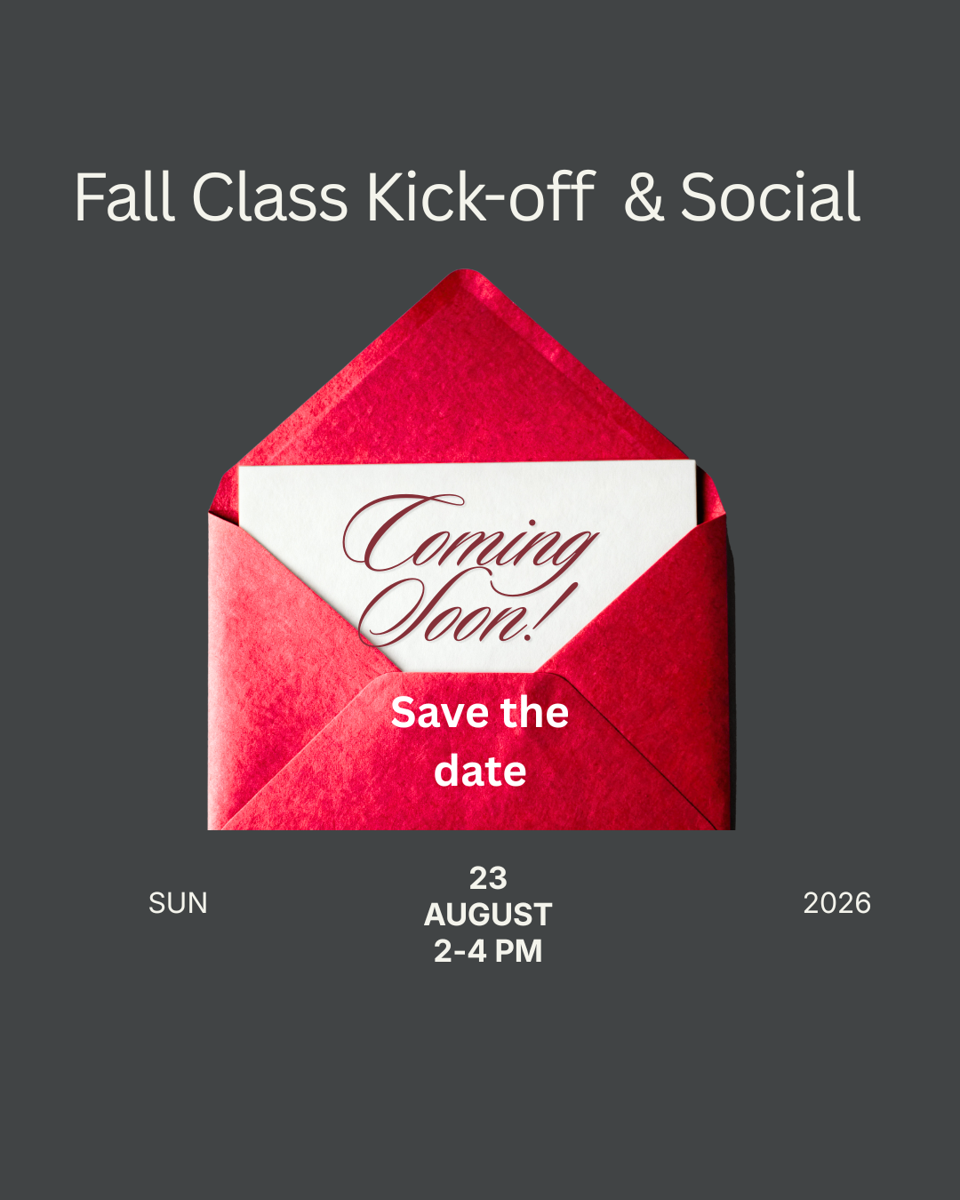 Save the date - Aug. 23