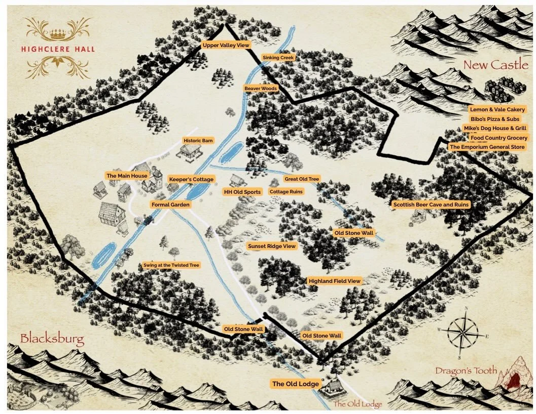 Here&rsquo;s a map of Points of Interests to explore on your stay as if our farm were part of the Lord of the Rings trilogy!

#virginiaisforlovers #lordoftherings #airbnb
