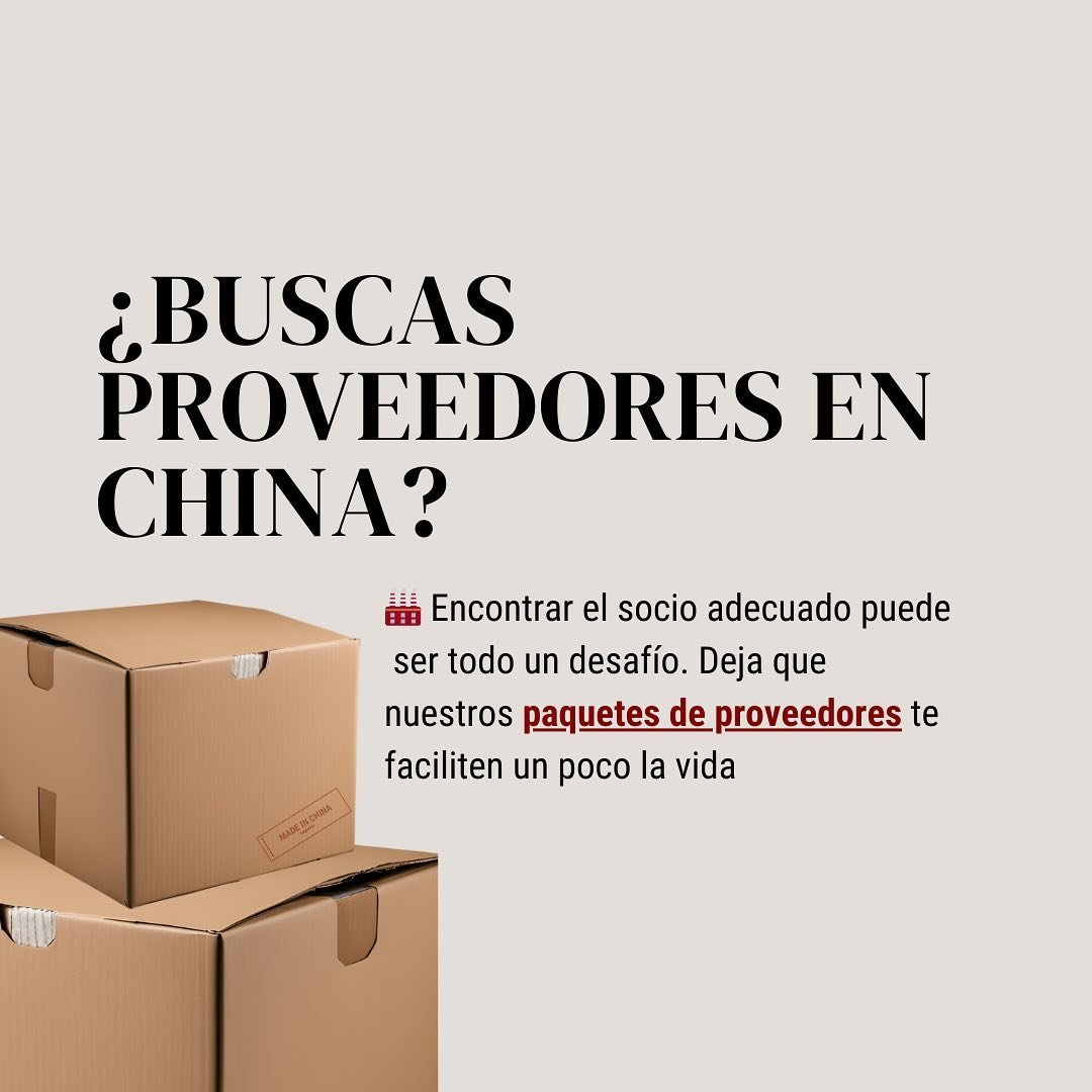 ✨ No dejes que la b&uacute;squeda de proveedores sea un dolor de cabeza. Con nuestro paquete, te brindamos las herramientas y el soporte necesarios para que tu importaci&oacute;n sea un &eacute;xito. &iexcl;Cont&aacute;ctanos y comienza hoy mismo! 📦