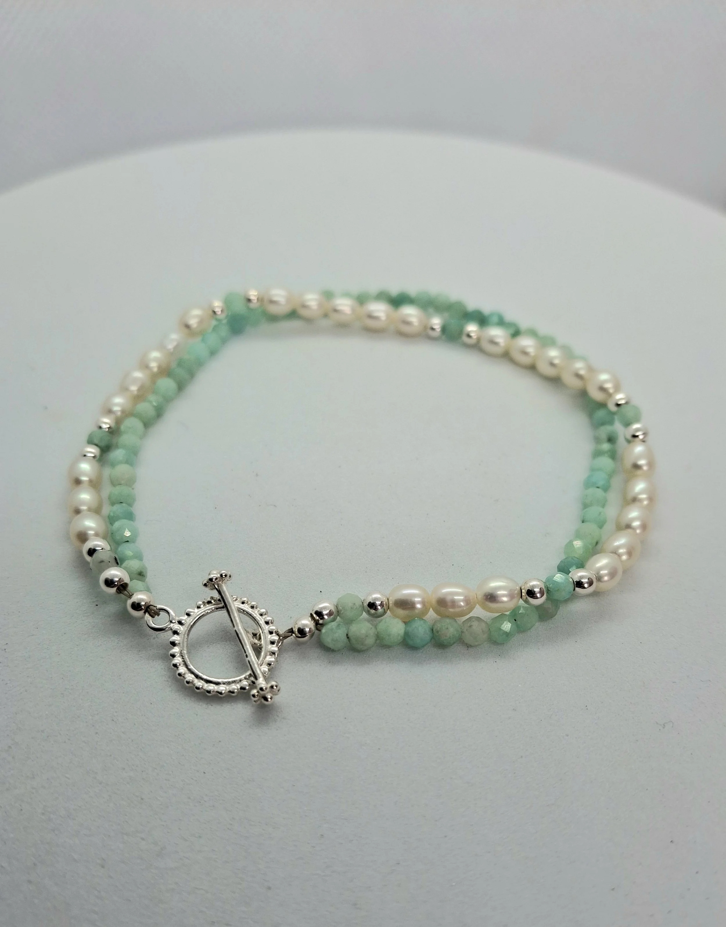 Pearl & Amazonite Bracelet