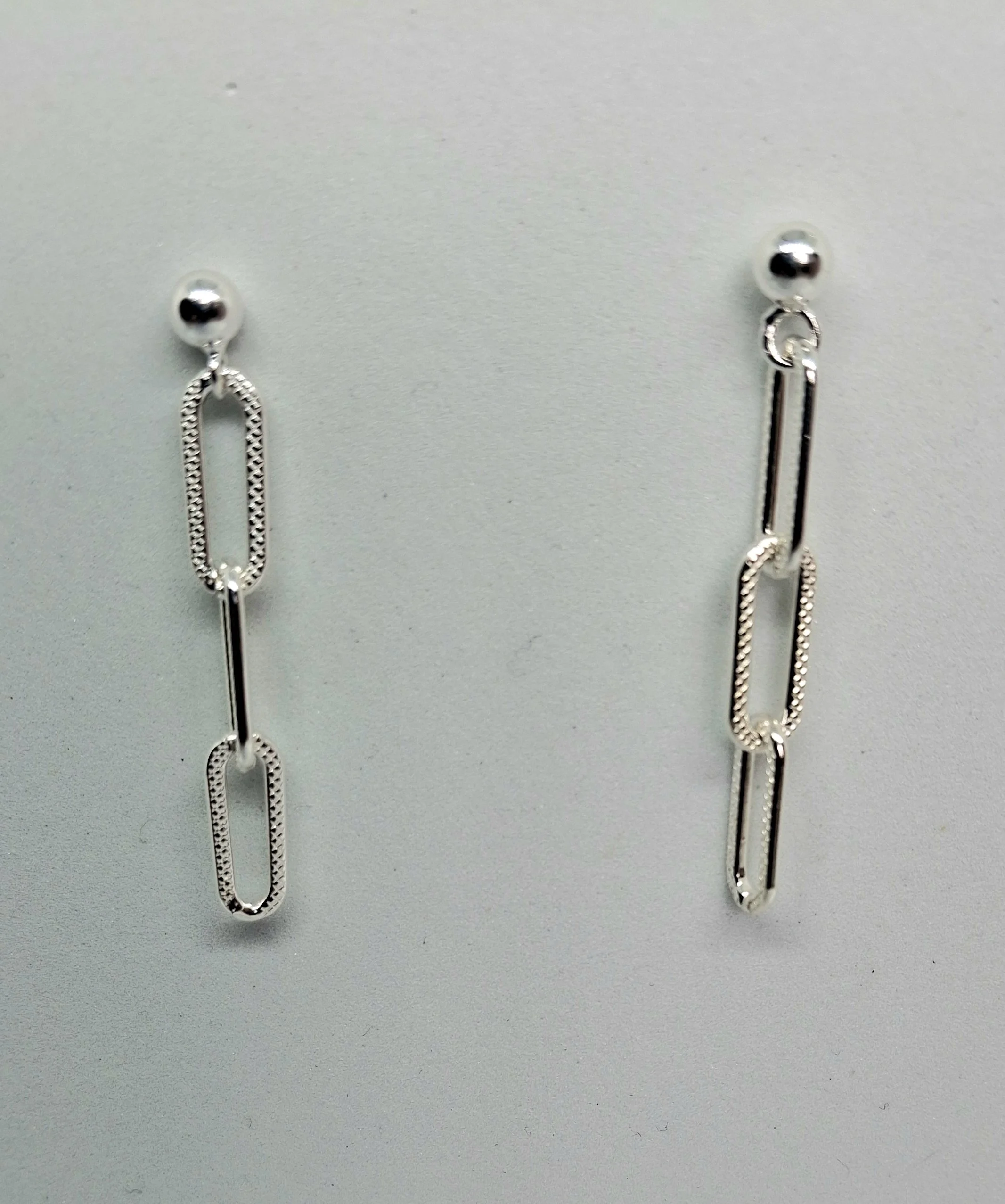 Textured Paperclip Earrings