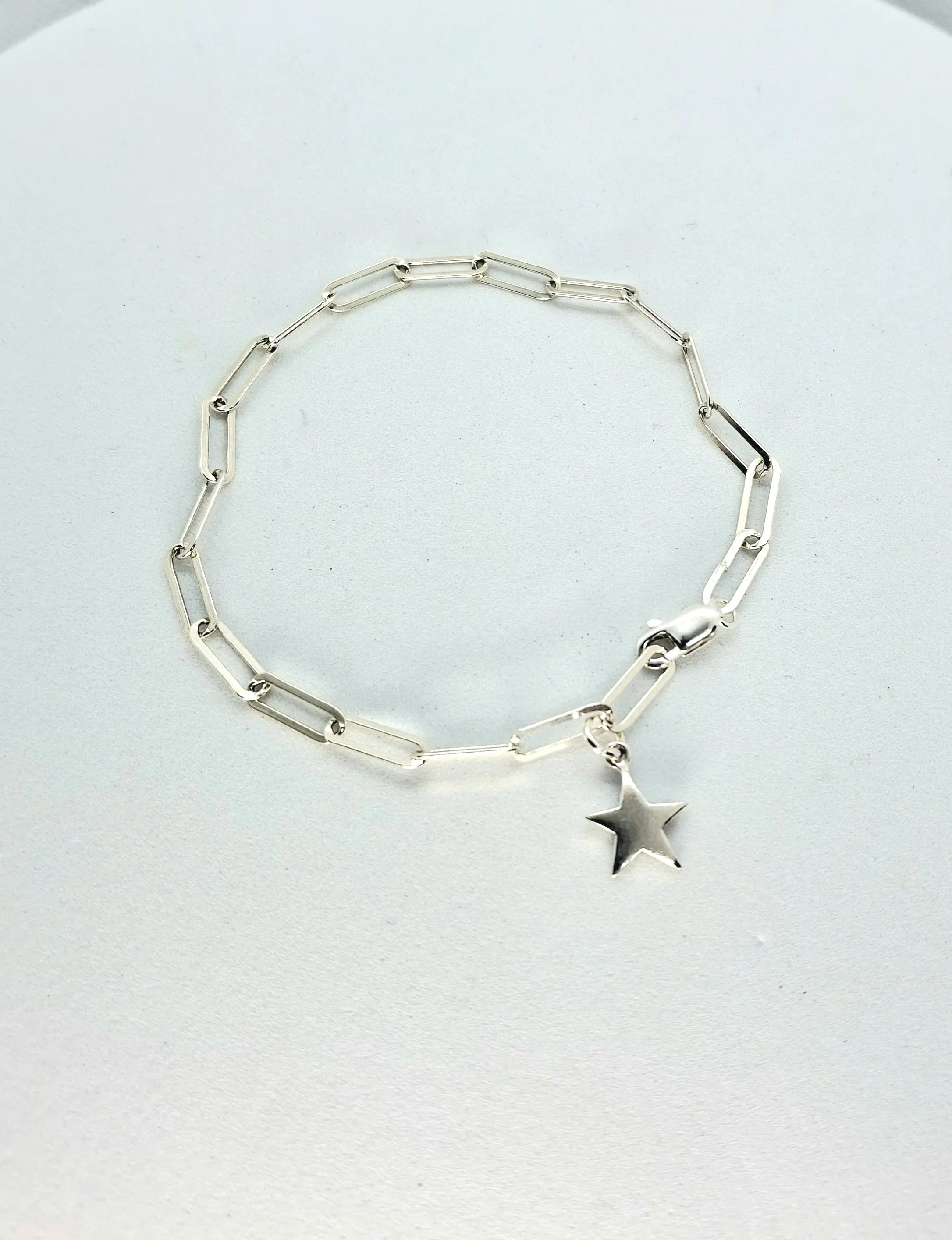Paperclip Star Charm Bracelet