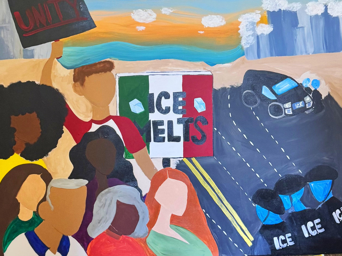 In the Summer, Ice Melts, 2025
Acrylic on Canvas.