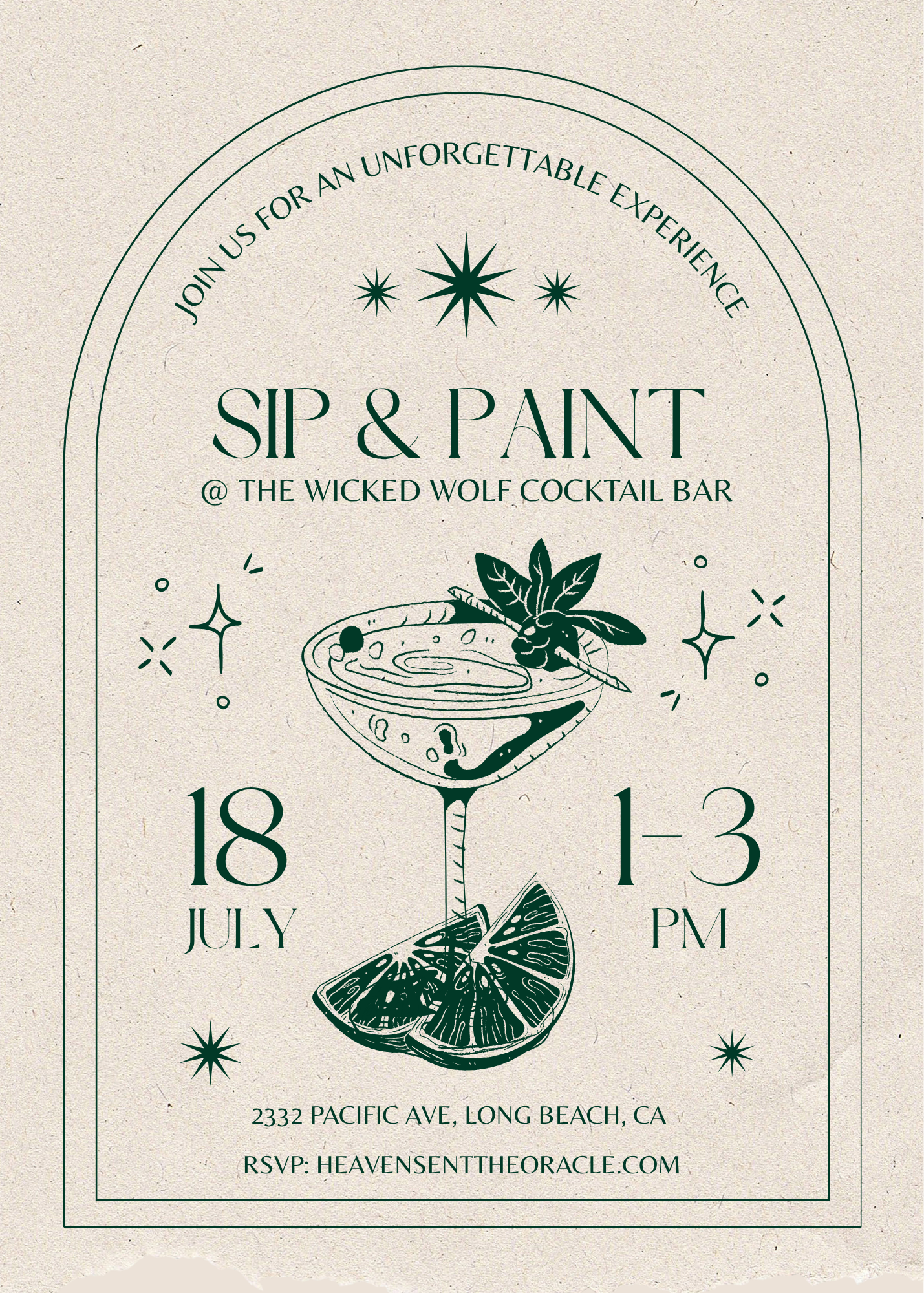 Green and Beige Simple and Elegant Christmas Degustation Invitation.png