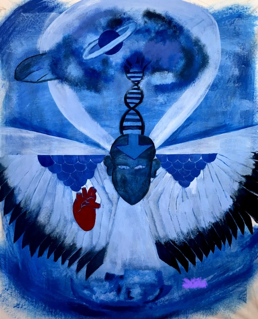 BLUPRINT, 2023. Acrylic on 100% Cotton Canvas. 39 x 45 inches.