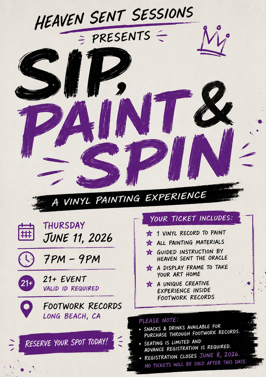 06/11/2026: Sip, Paint, & Spin