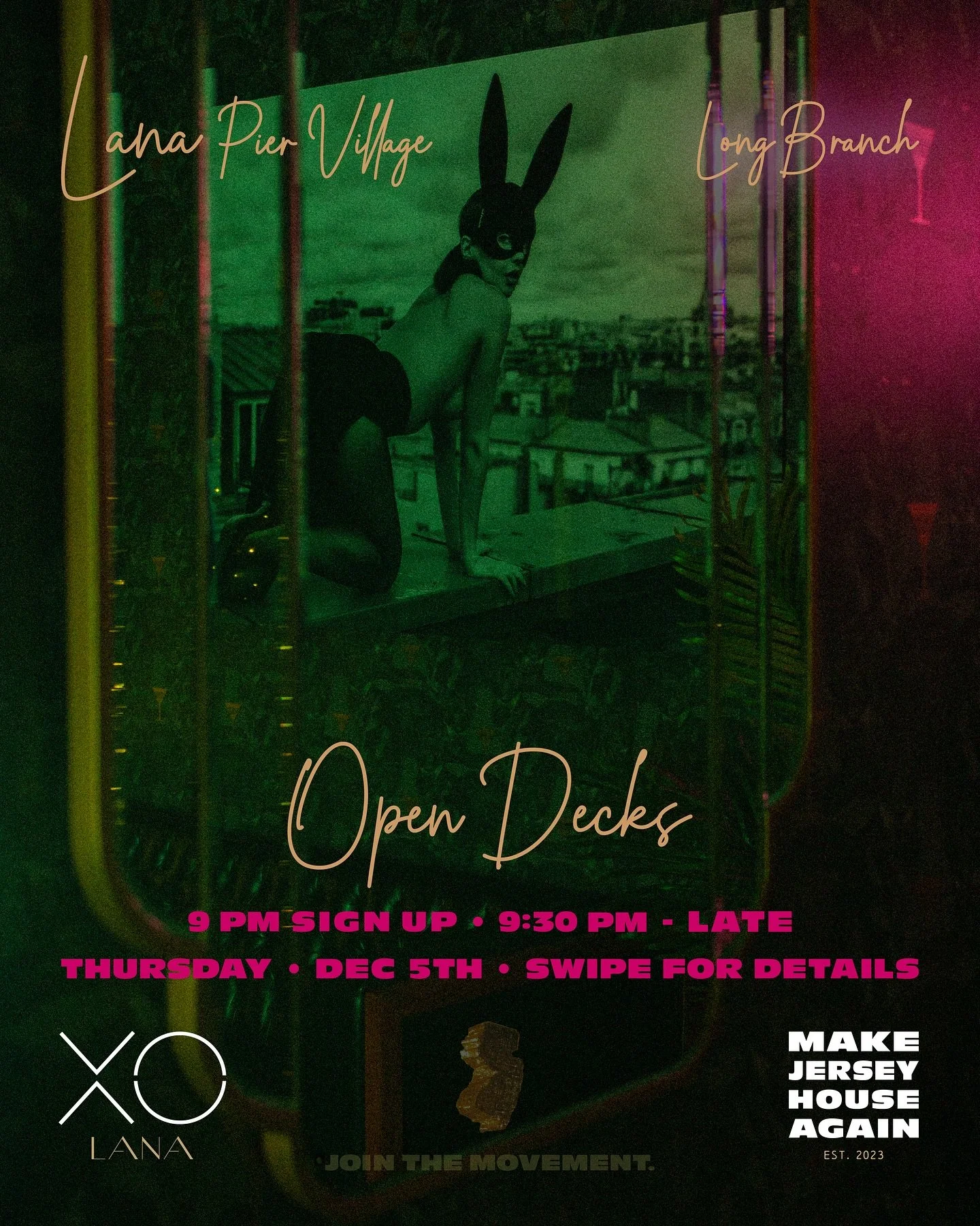 🩷Long Branch Weekender Incoming💚

We&rsquo;re beyond excited to be bringing a new experience to Long Branch in partnership with the amazing @lanapiervillage team! 

Thursday 12/5: we kick off with a classy open decks for the shore DJ &amp; dance co