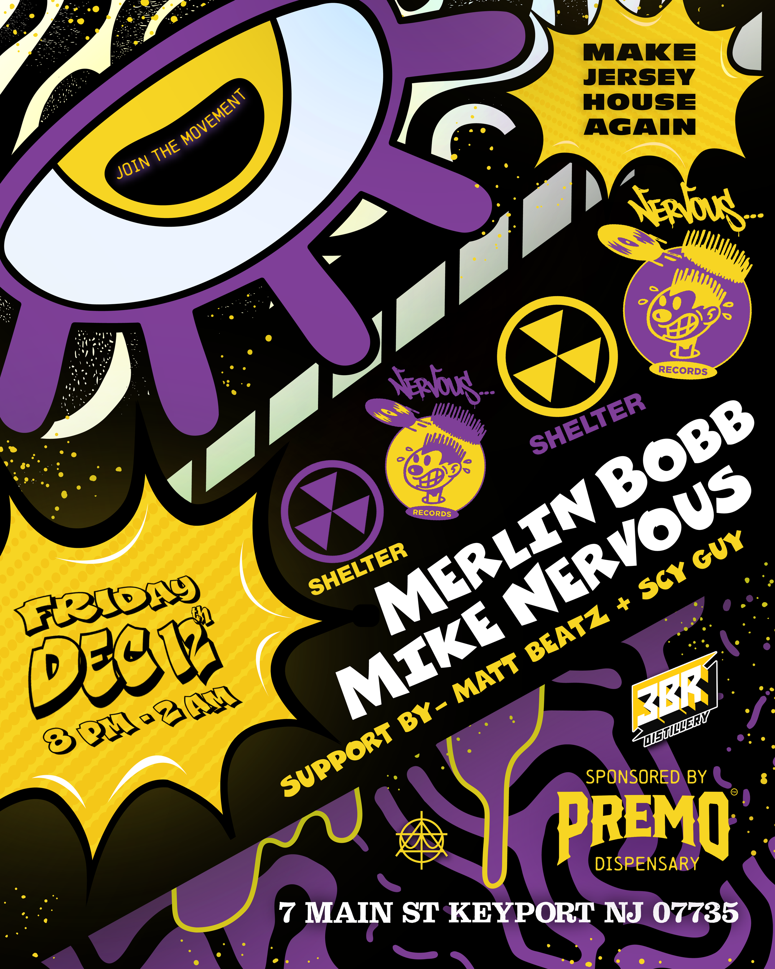 Mike Nervous + Merlin Bobb: 12/12 at 3BR Keyport