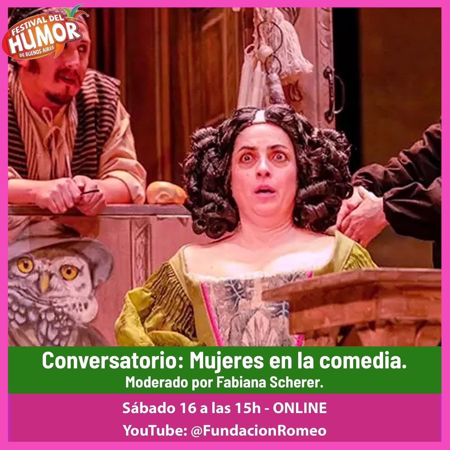Conversatorio: Las mujeres en la comedia.

Mesa redonda con Stella Galazzi, Victoria Almeida y Elvira G&oacute;mez, coordinado por Fabiana Scherer.

S&aacute;bado 16 a las 15h en nuestro canal en YouTube ❤️

M&aacute;s informaci&oacute;n sobre el Fes