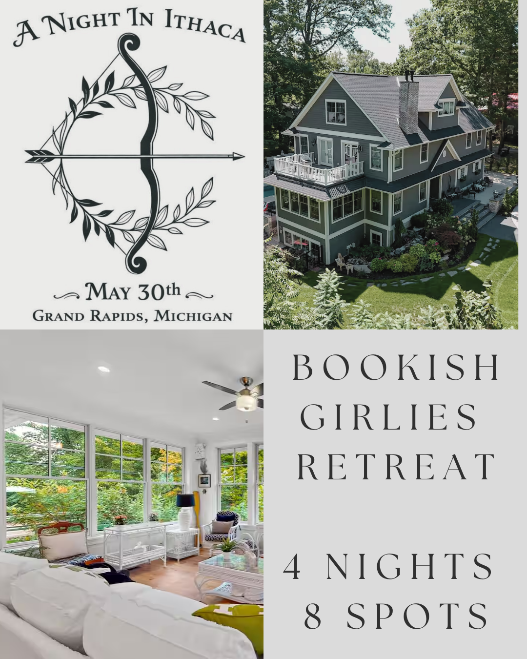 Ithica - Lady's Chambers - Solo Room May 27th to 31st