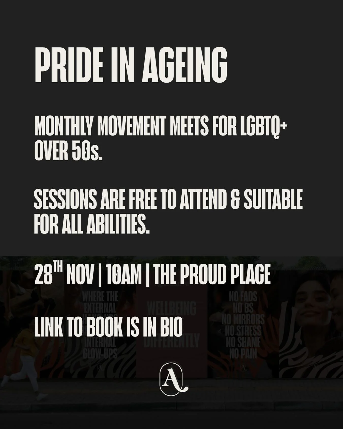 Join us for Pride In Ageing&rsquo;s monthly movement sessions, with our Head Coach Rae at @the_proud_place.

Group sessions will include one hour of gentle exercise with a focus on core strength and balance, and no impact. 

As well as discussions ar