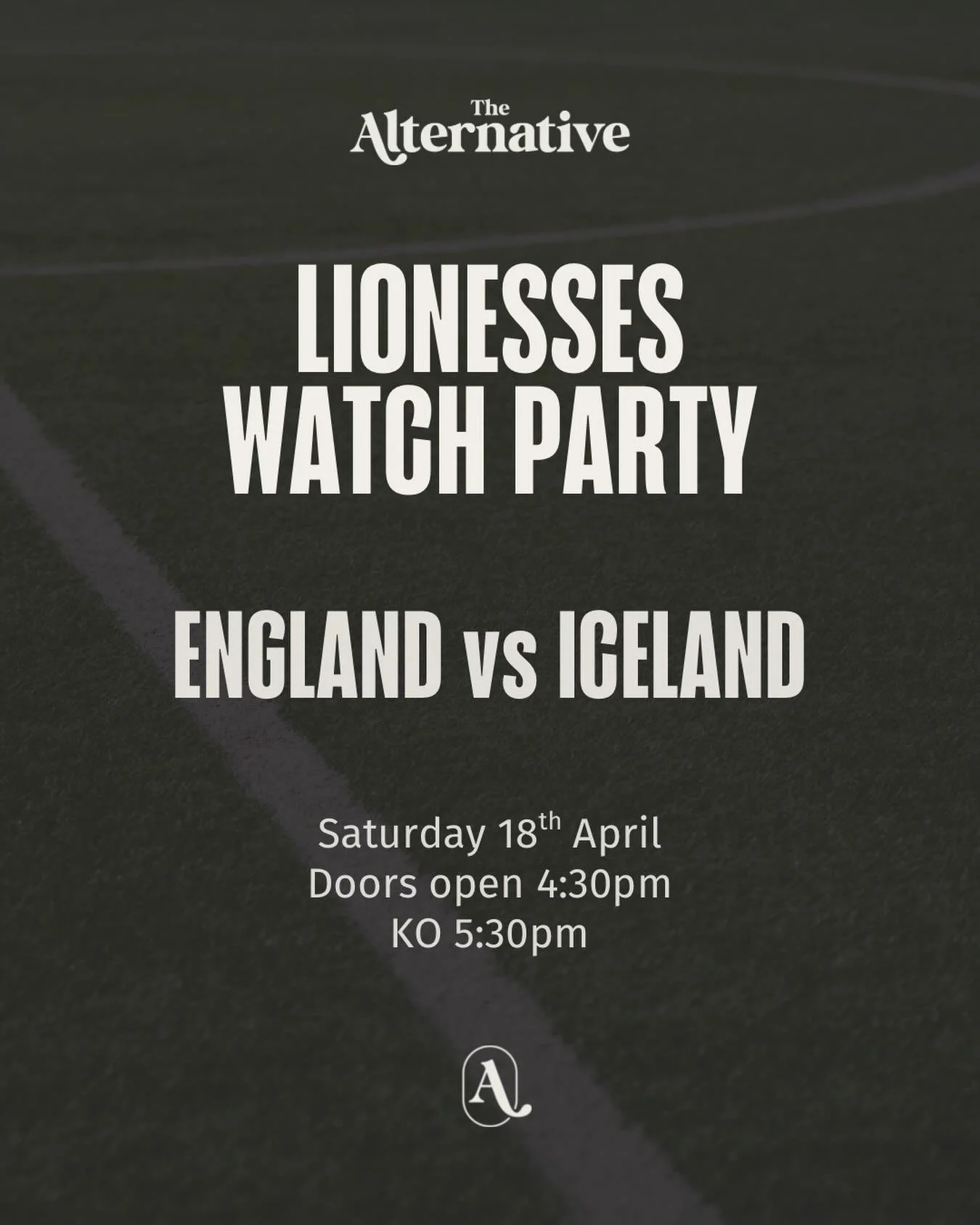 You&rsquo;re invited to join us for a small watch party at the studio. 

No tickets, free to attend, just show up and enjoy the game with us. 

Drinks and snacks provided. 

Doors open at 4:30pm
KO at 5:30pm 

DM or email us for enquiries.