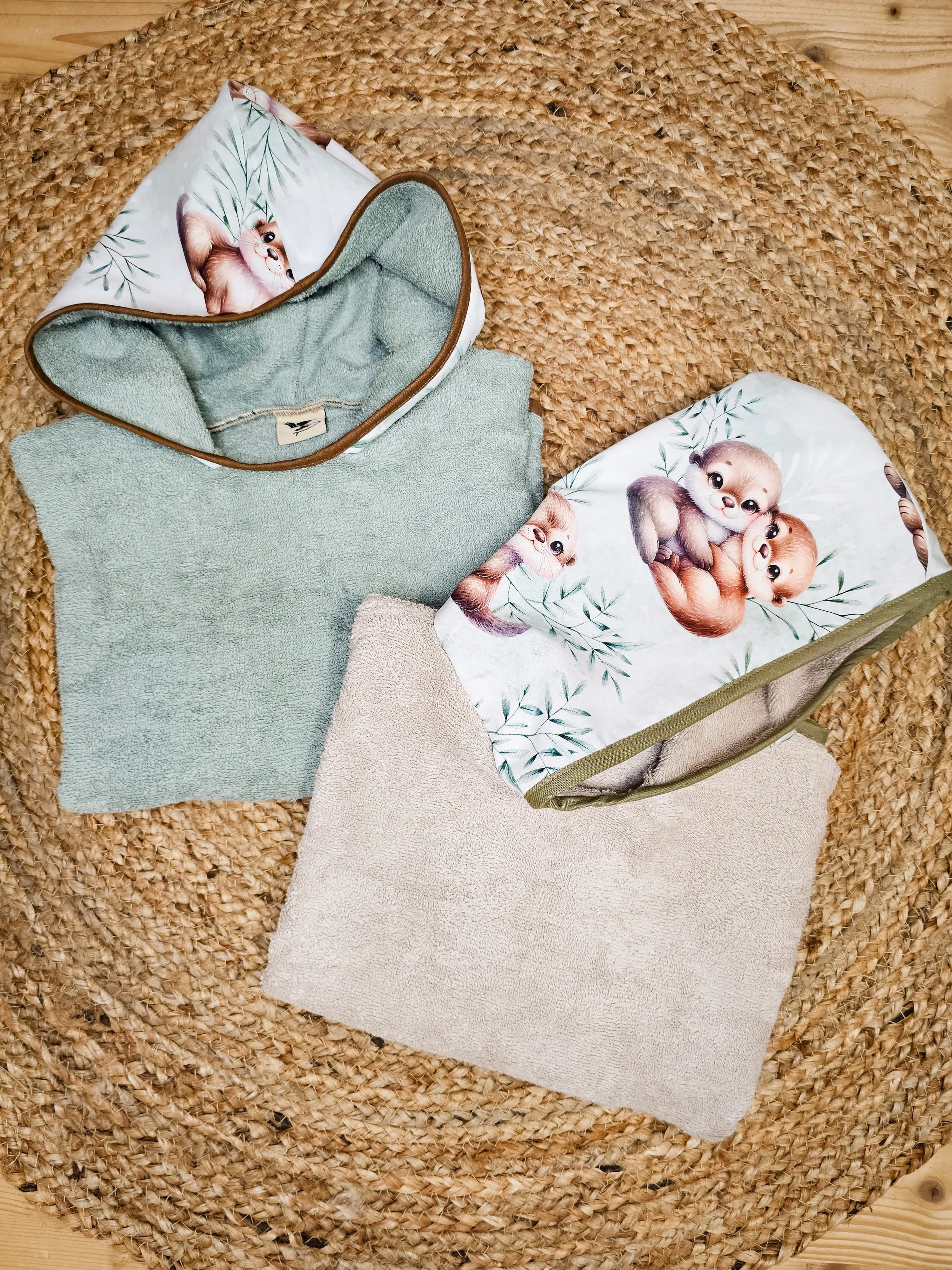 Poncho de bain Loutres