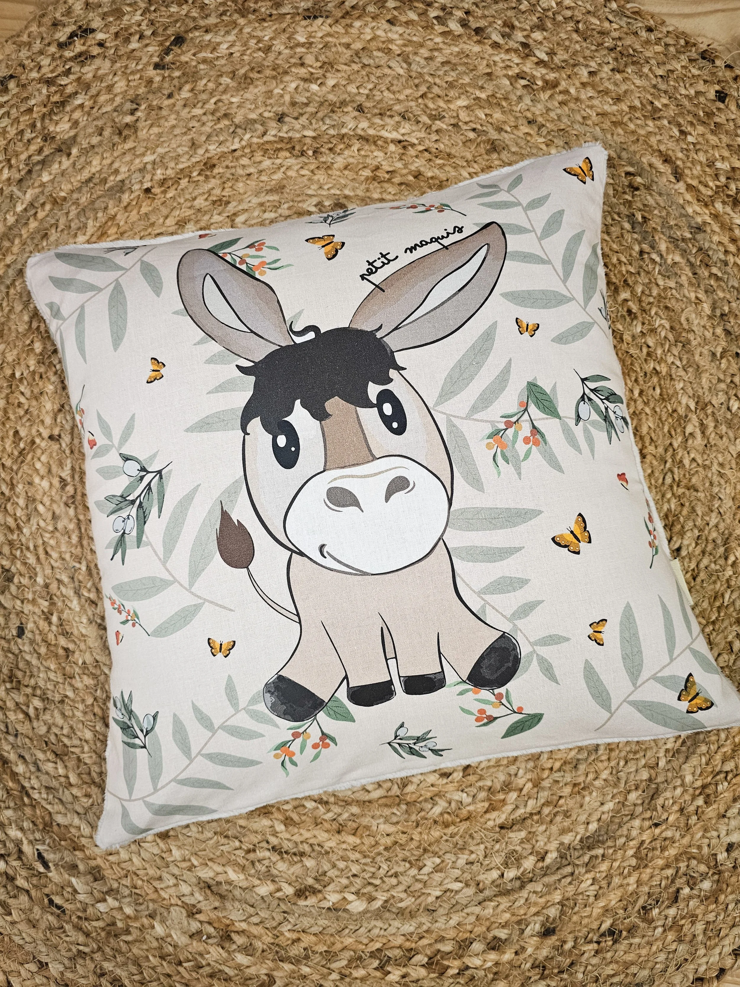 Housse de coussin âne