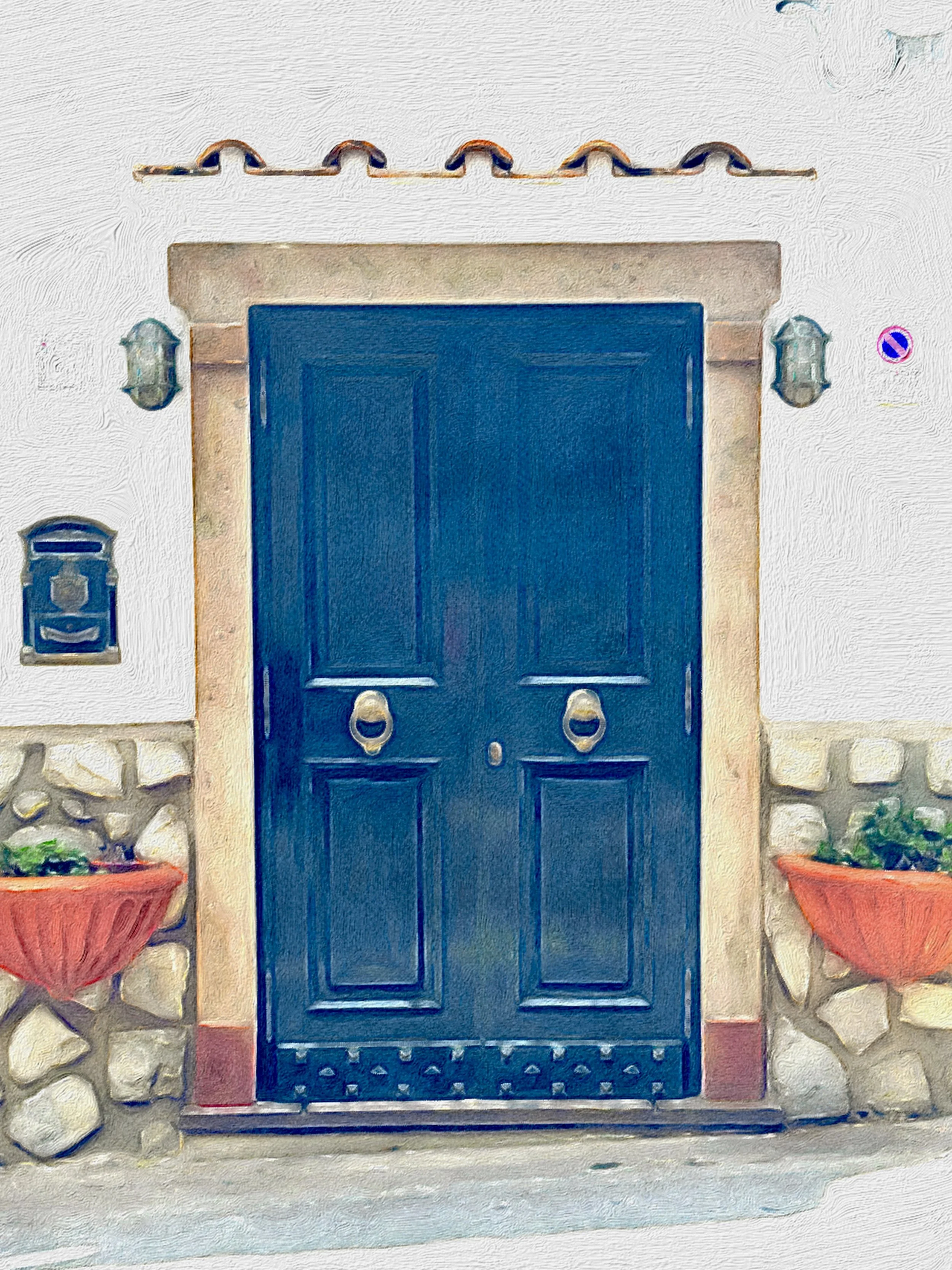 Note cards of a blue front door from Positano, Italy on the Amalfi Coast. Unique stationery fro travel memories. 