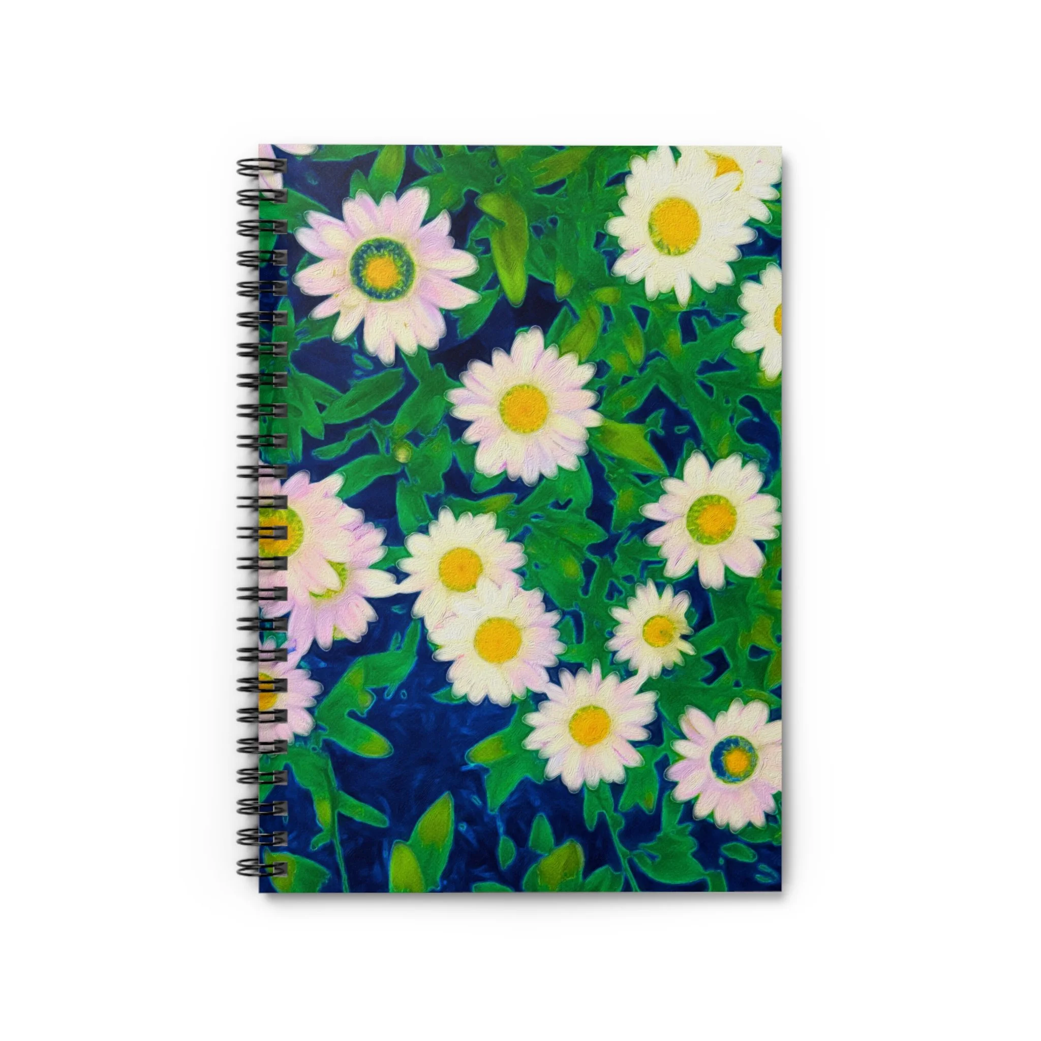 Colorful White Daisies Spiral Notebook