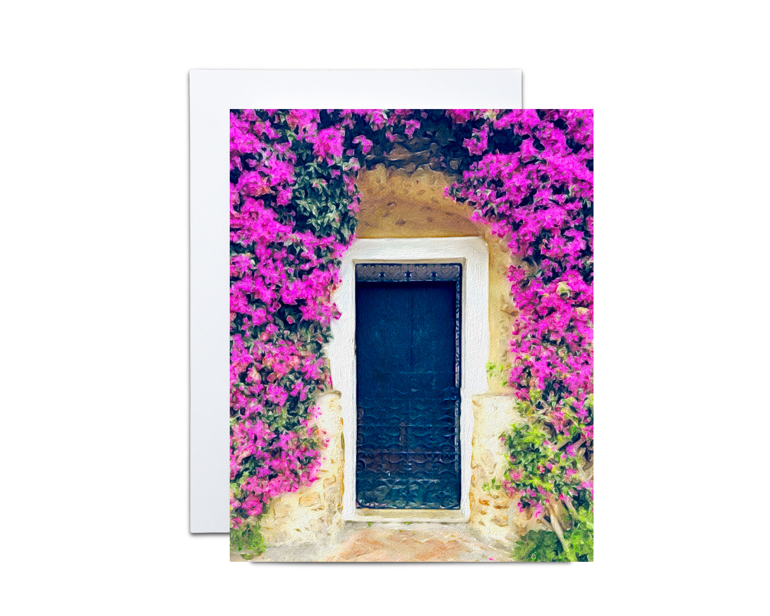 Bougainvillea Covered Door Note Cards