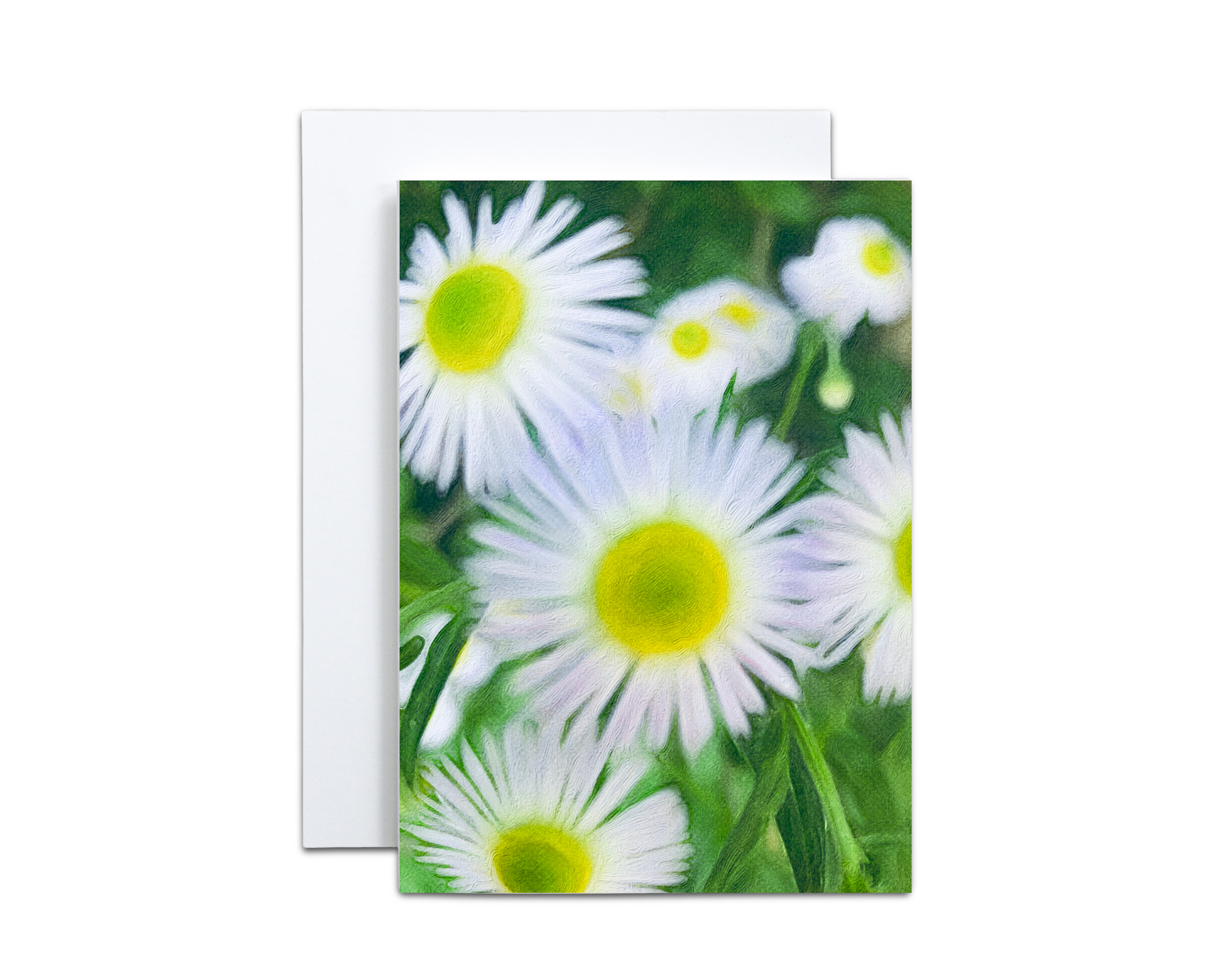 White Daisies Note Cards- 10 Cards & 10 Envelopes