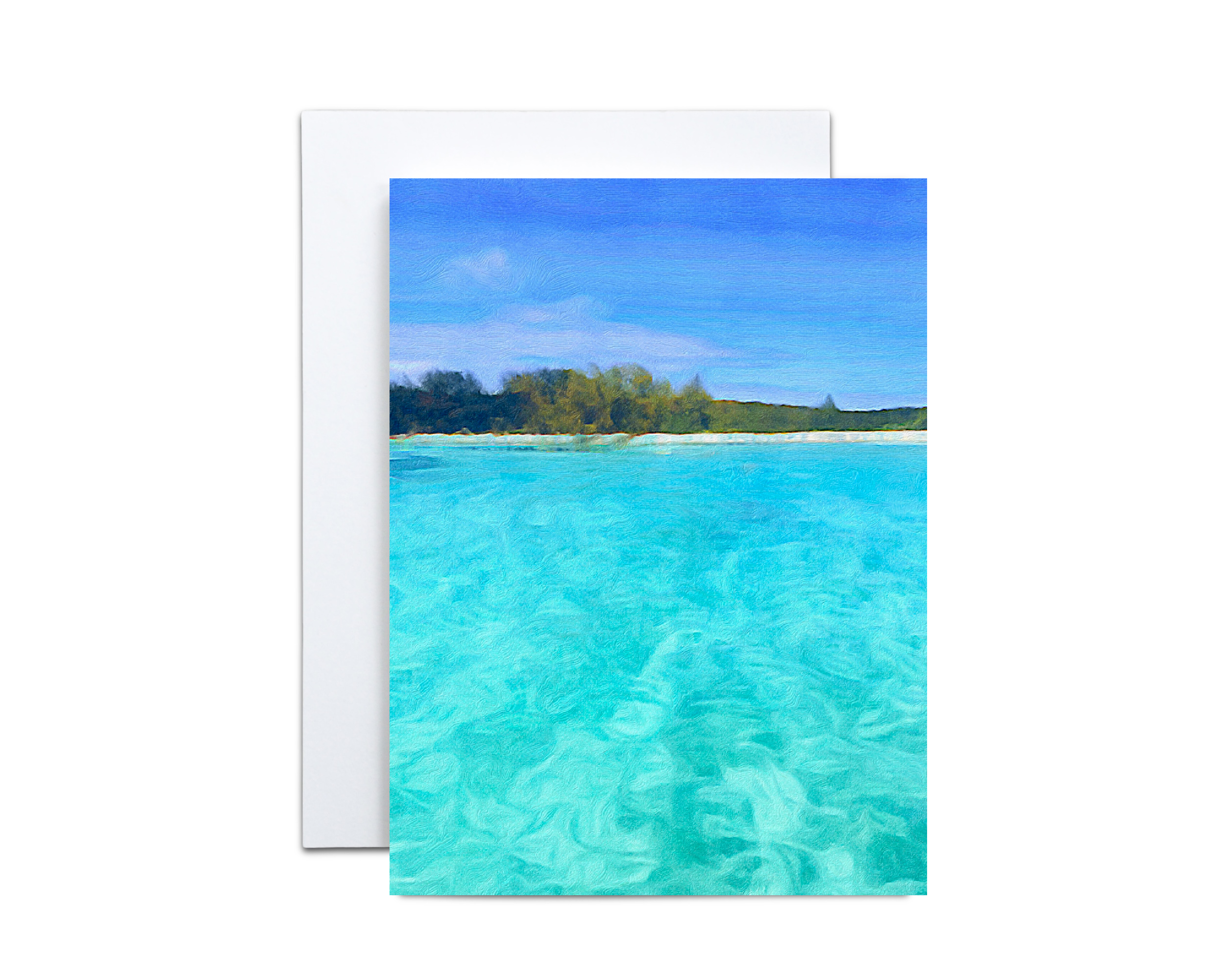 Tropical Beach Note Cards