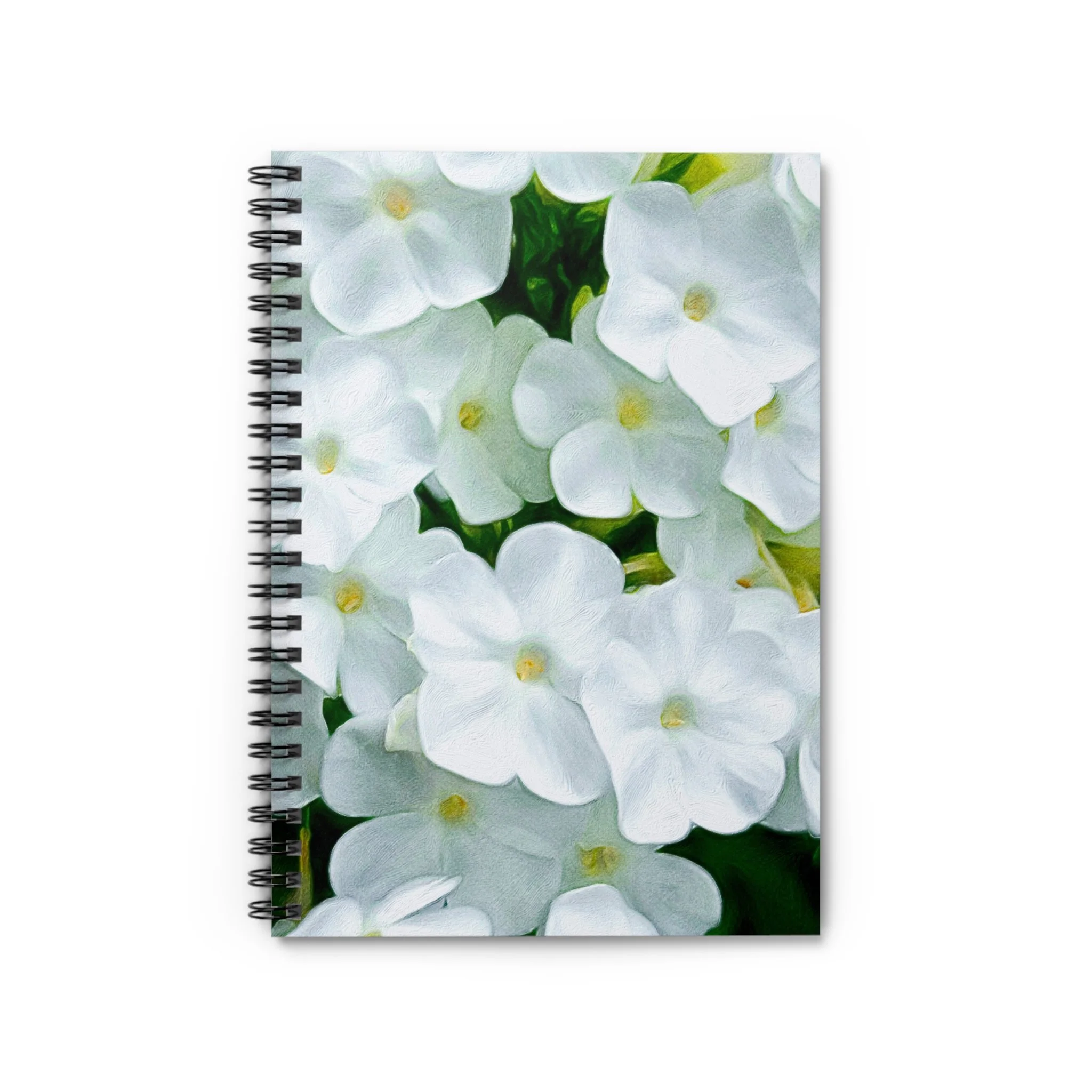 White Phlox Spiral Notebook