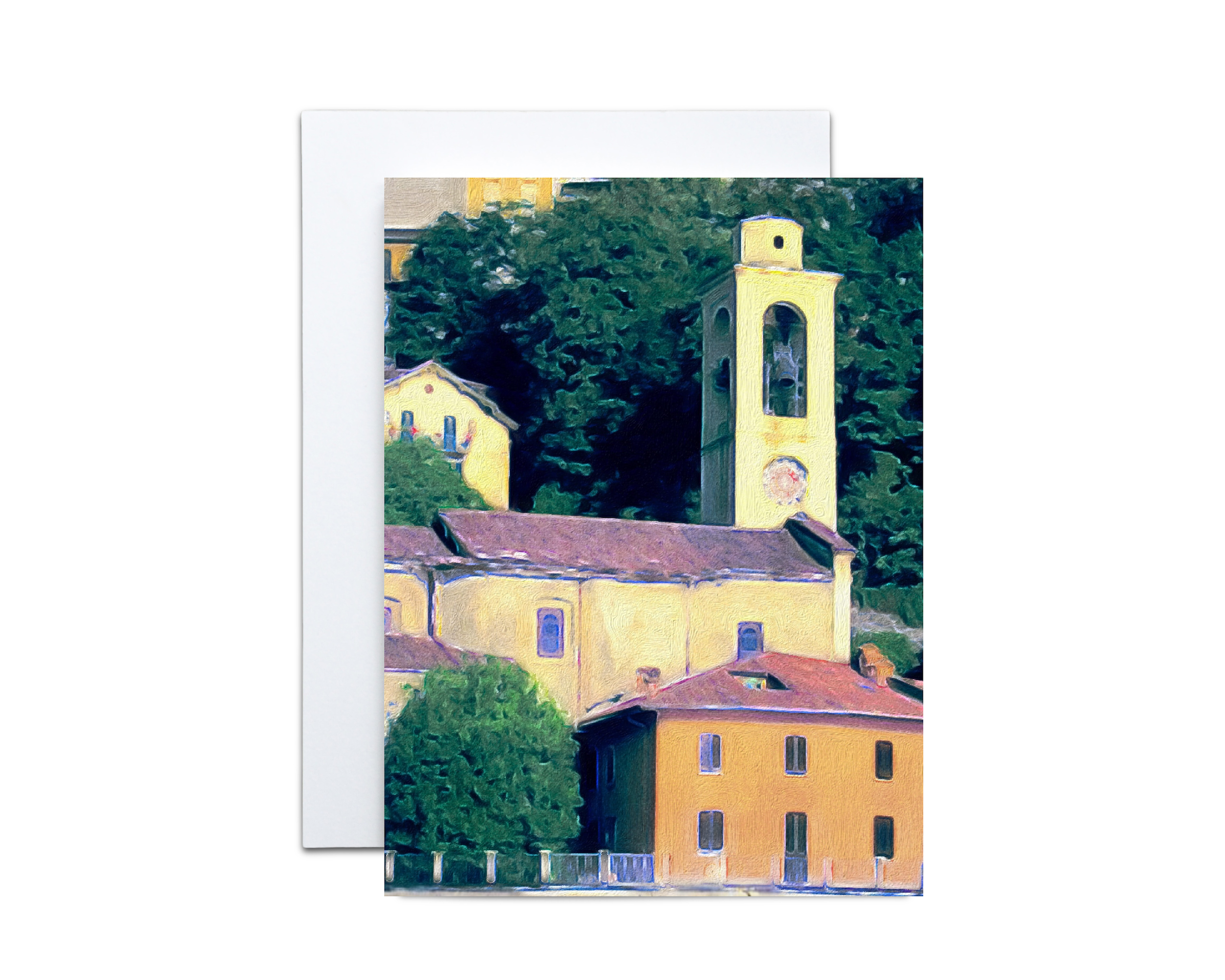 Colorful Lake Como Note Cards