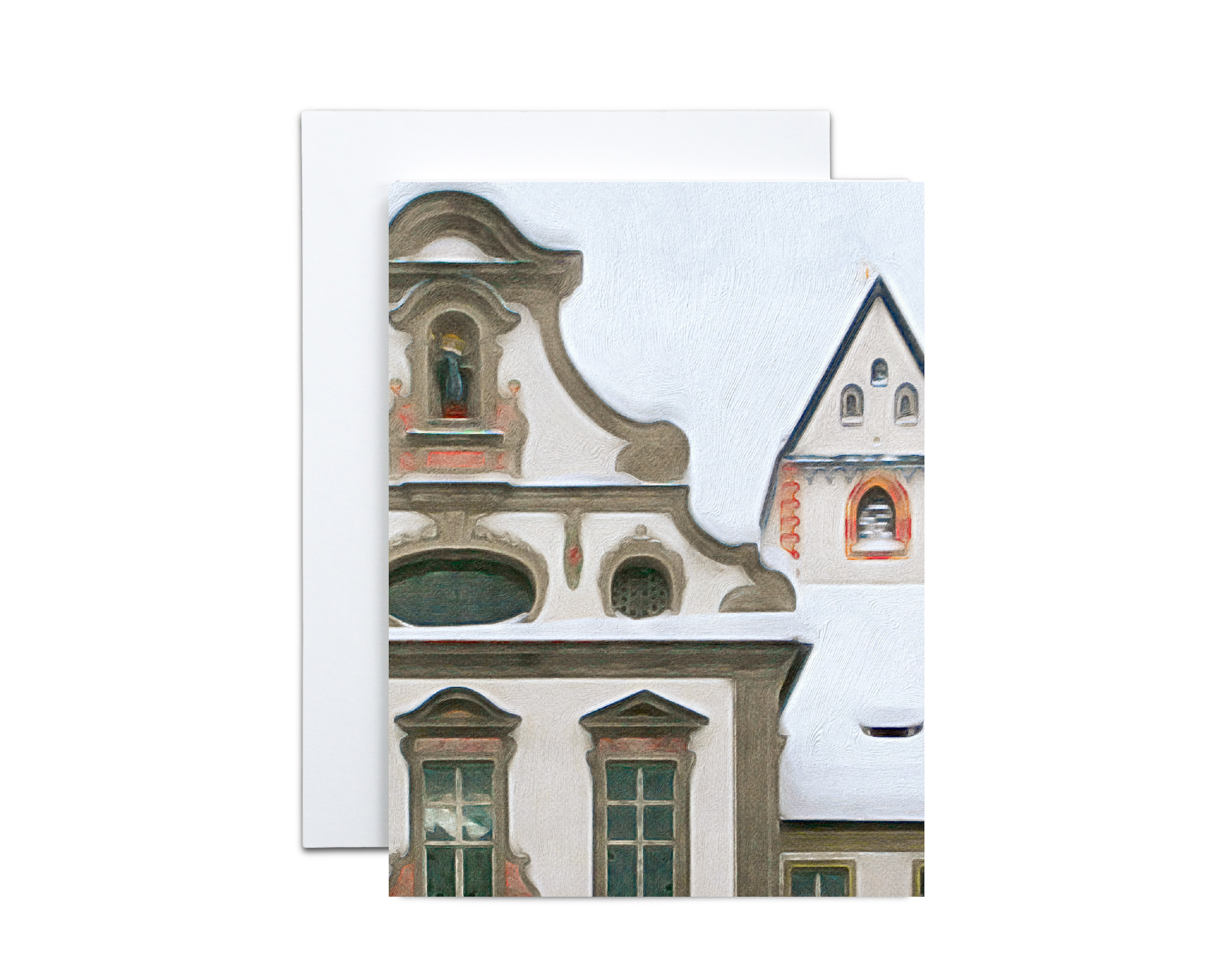 Bavaria Gingerbread Houses Note Cards- 10 Cards & 10 Envelopes