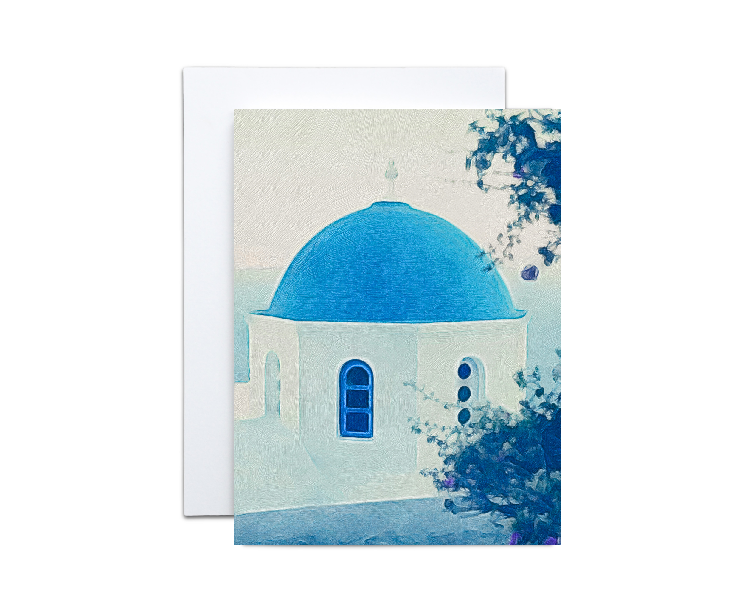 Santorini Blue Dome Note Cards