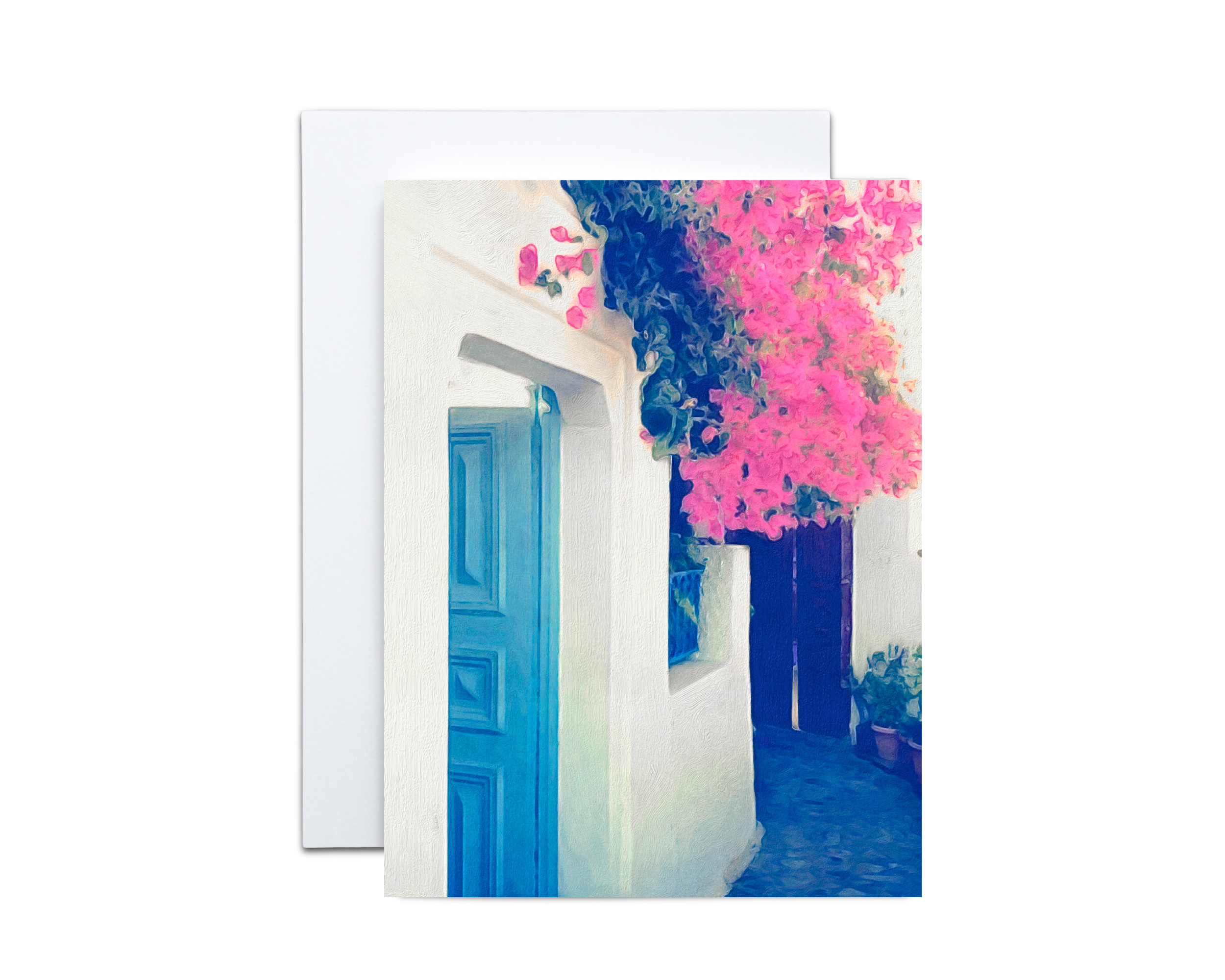 Doorway in Santorini Note Cards