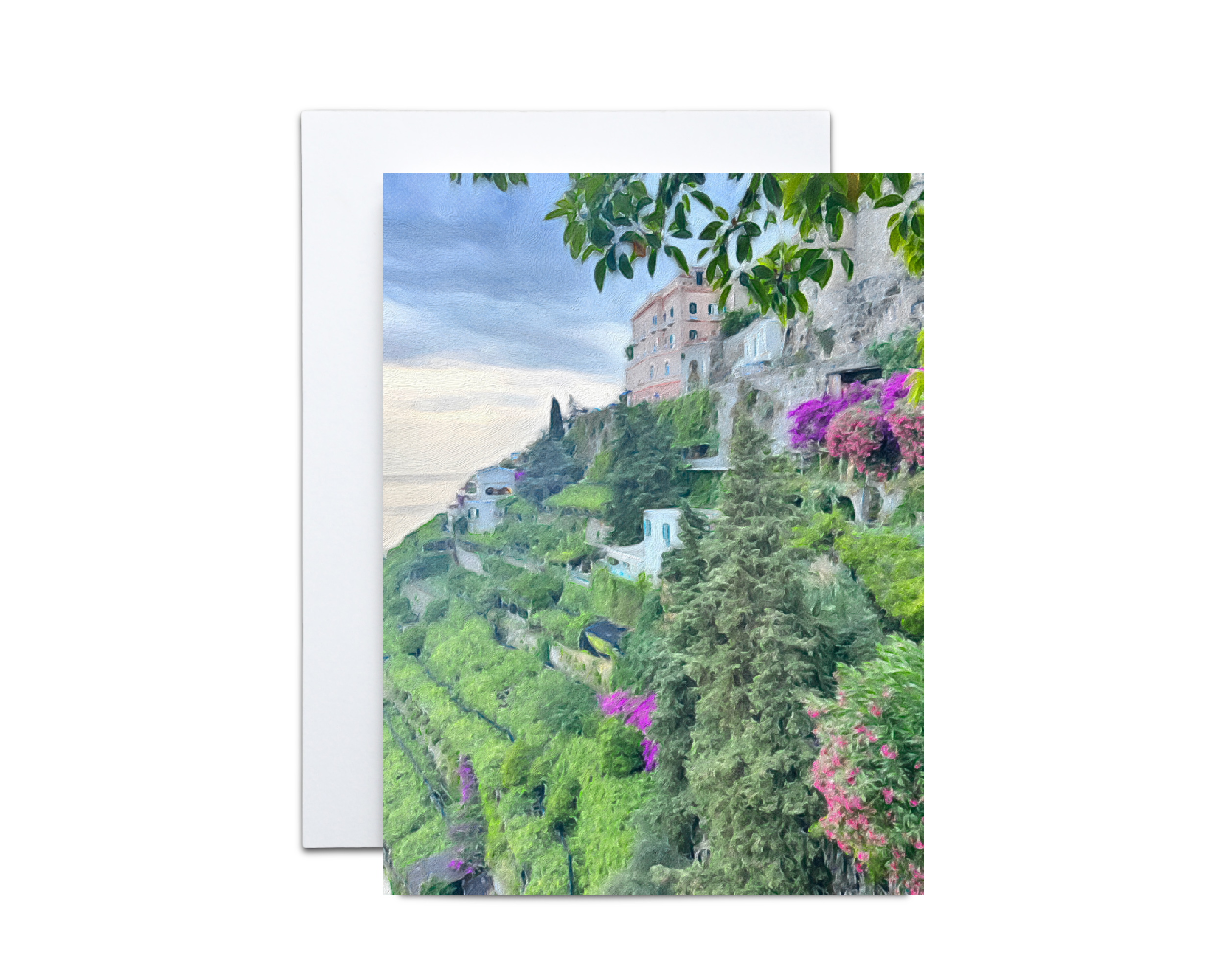 Amalfi Coast Cliffside Village Note Cards